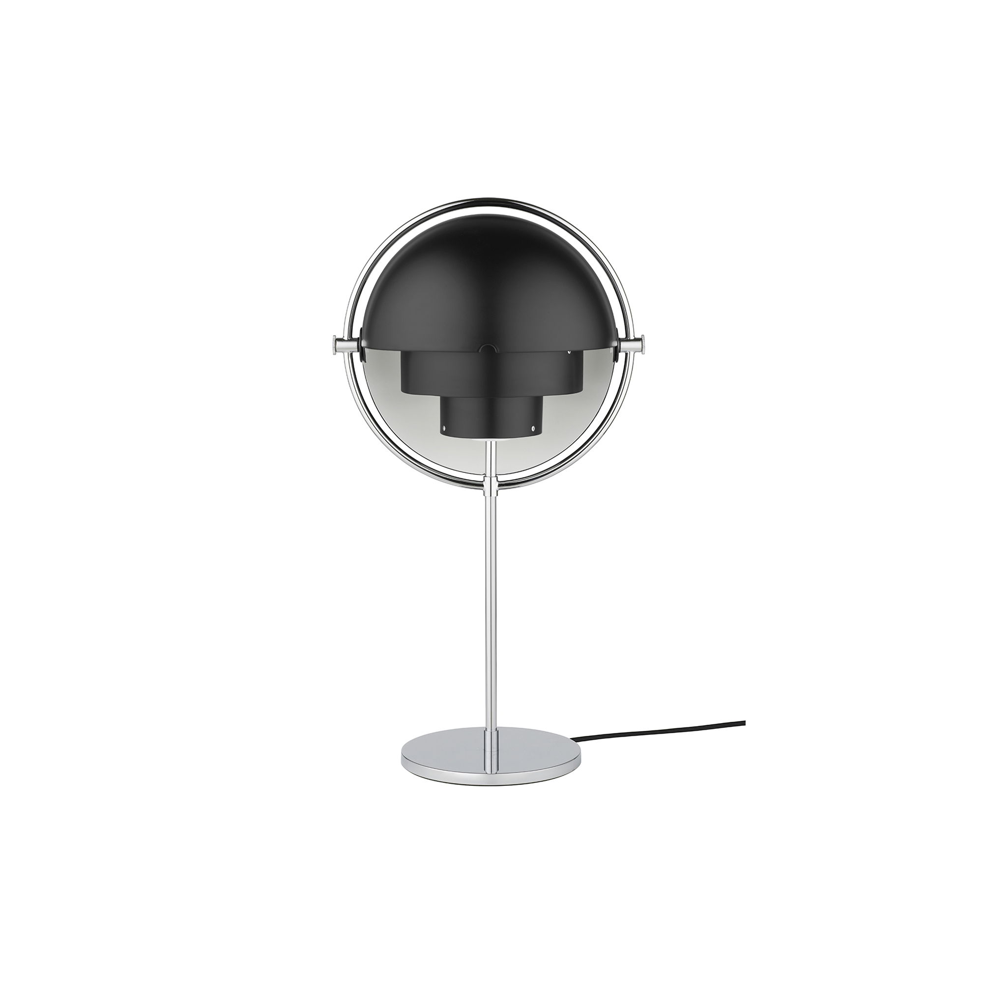 GUBI - Multi-Lite Table Lamp, black semi matt/chrome - H: 50 x B: 27 x D: 25,5 cm.