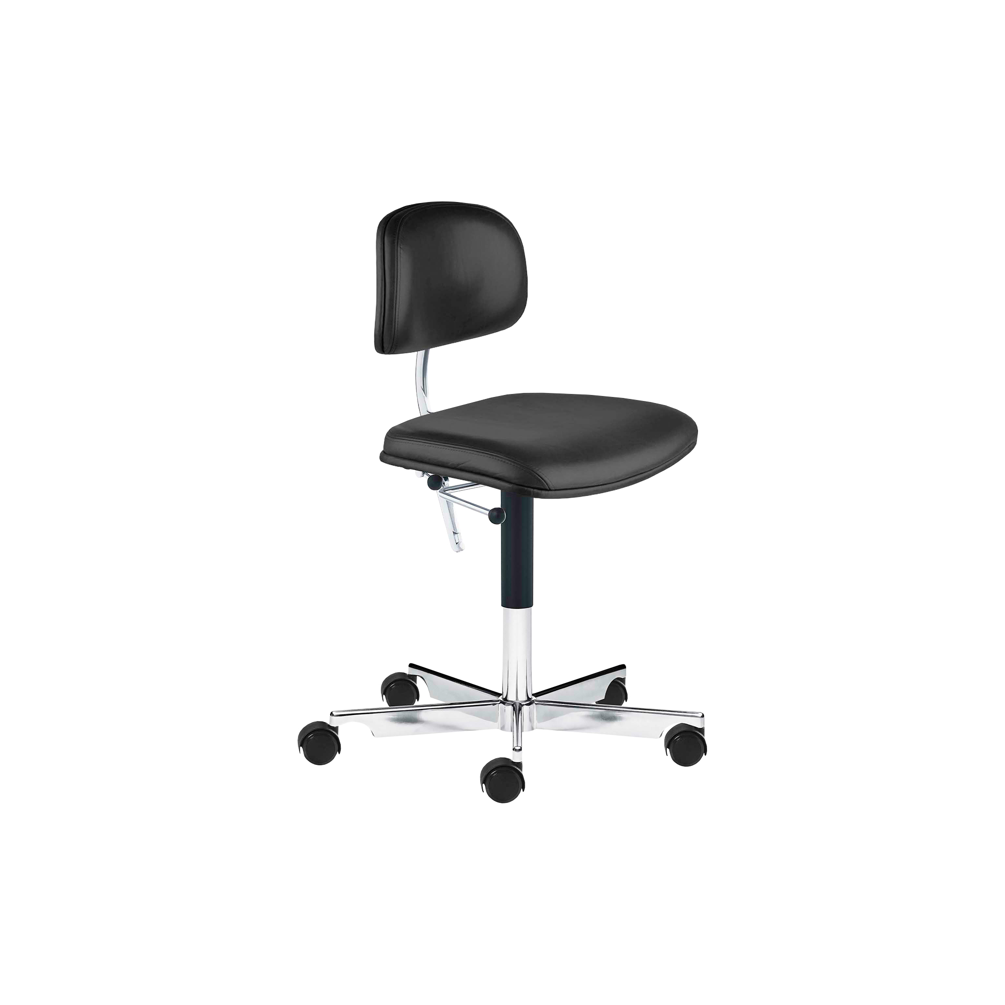 Montana Furniture - KEVI 2534U kontorstol, sort - H: 77,5 x B: 56 x D: 56 cm.