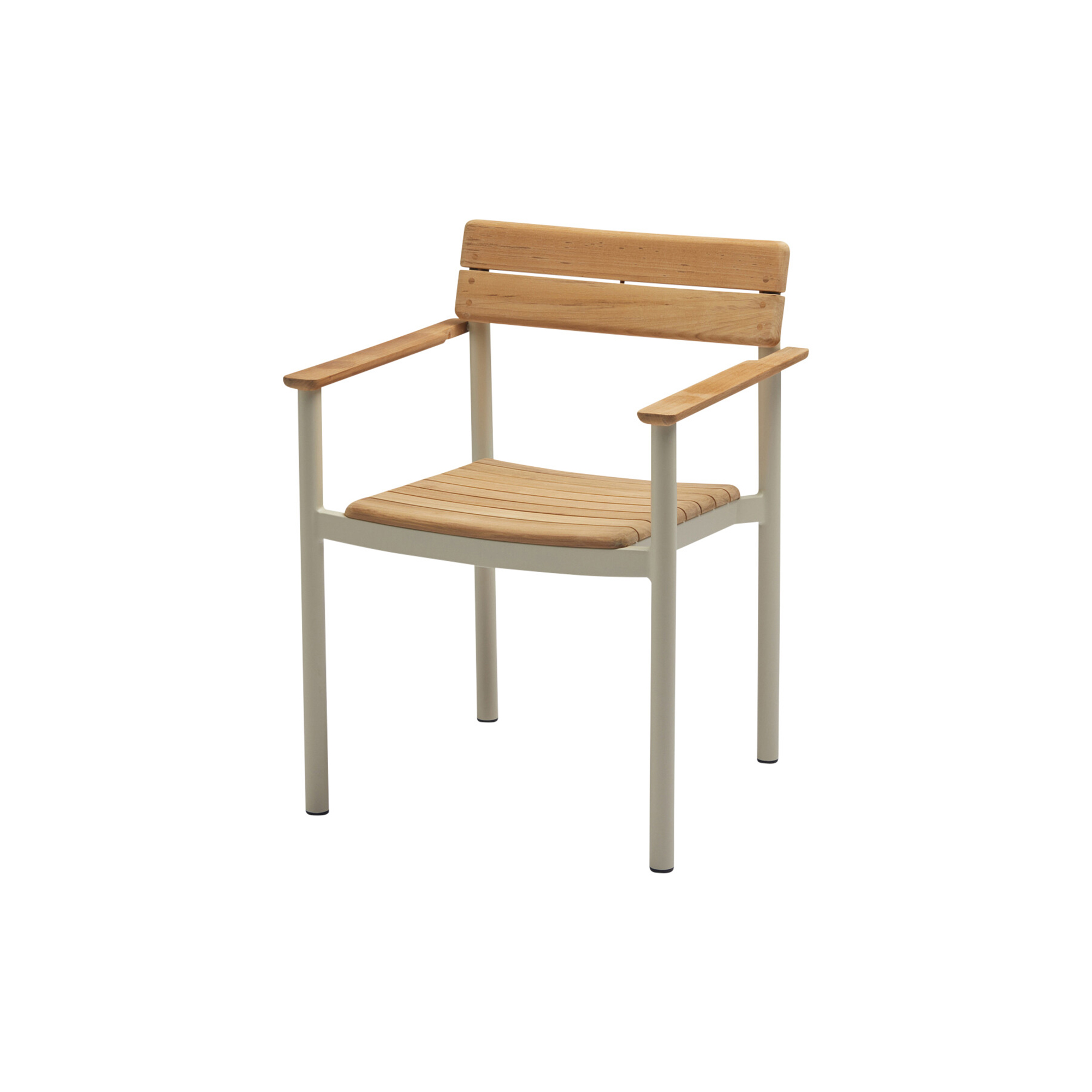 Fritz Hansen - Pelagus stol med armlæn, light ivory