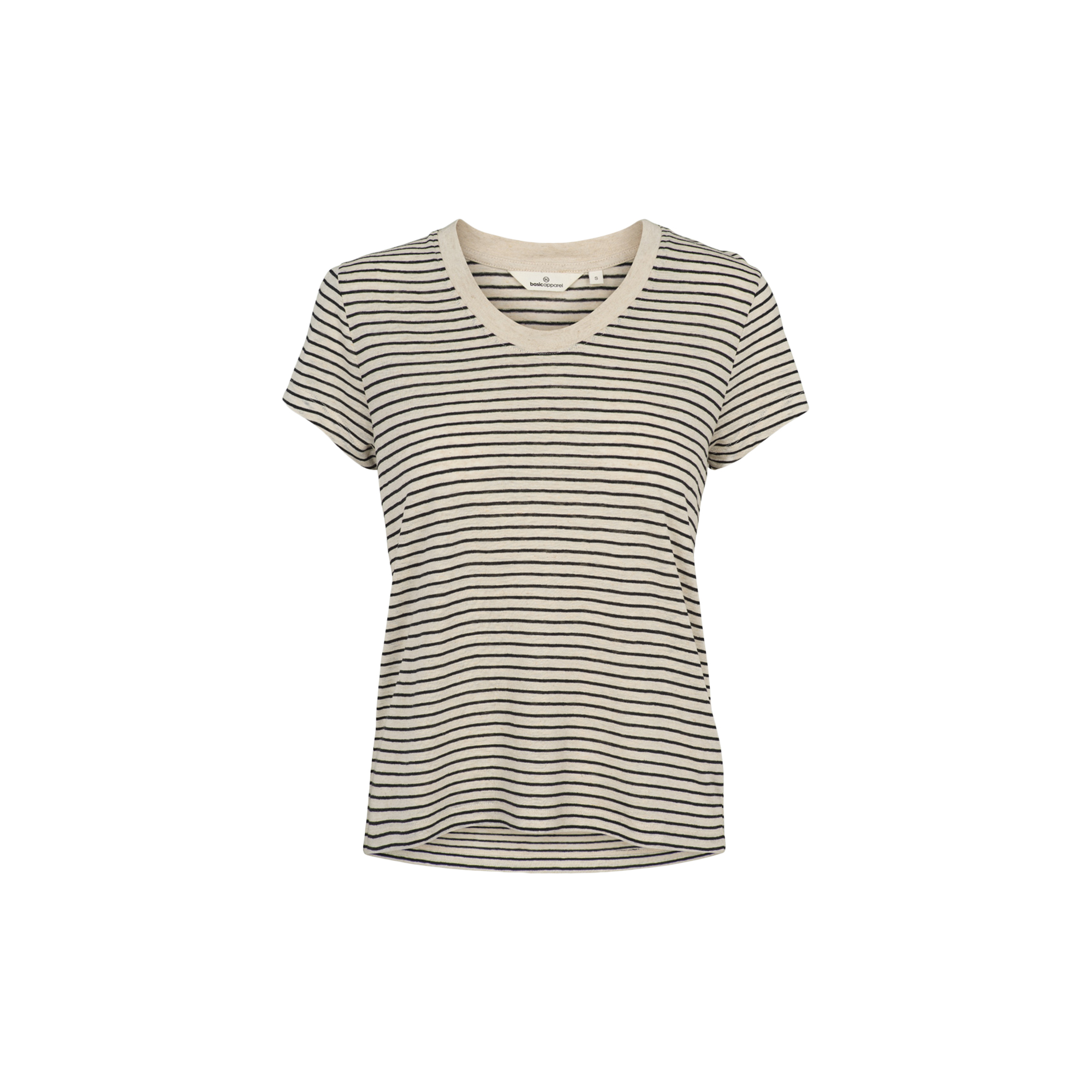 Basic Apparel - Ashly SS Tee, birch/black - Str. XS
