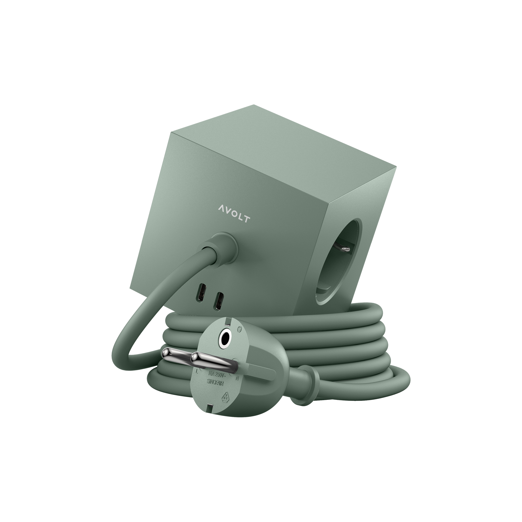 Avolt - Square 1 USB-C (30W), oak green