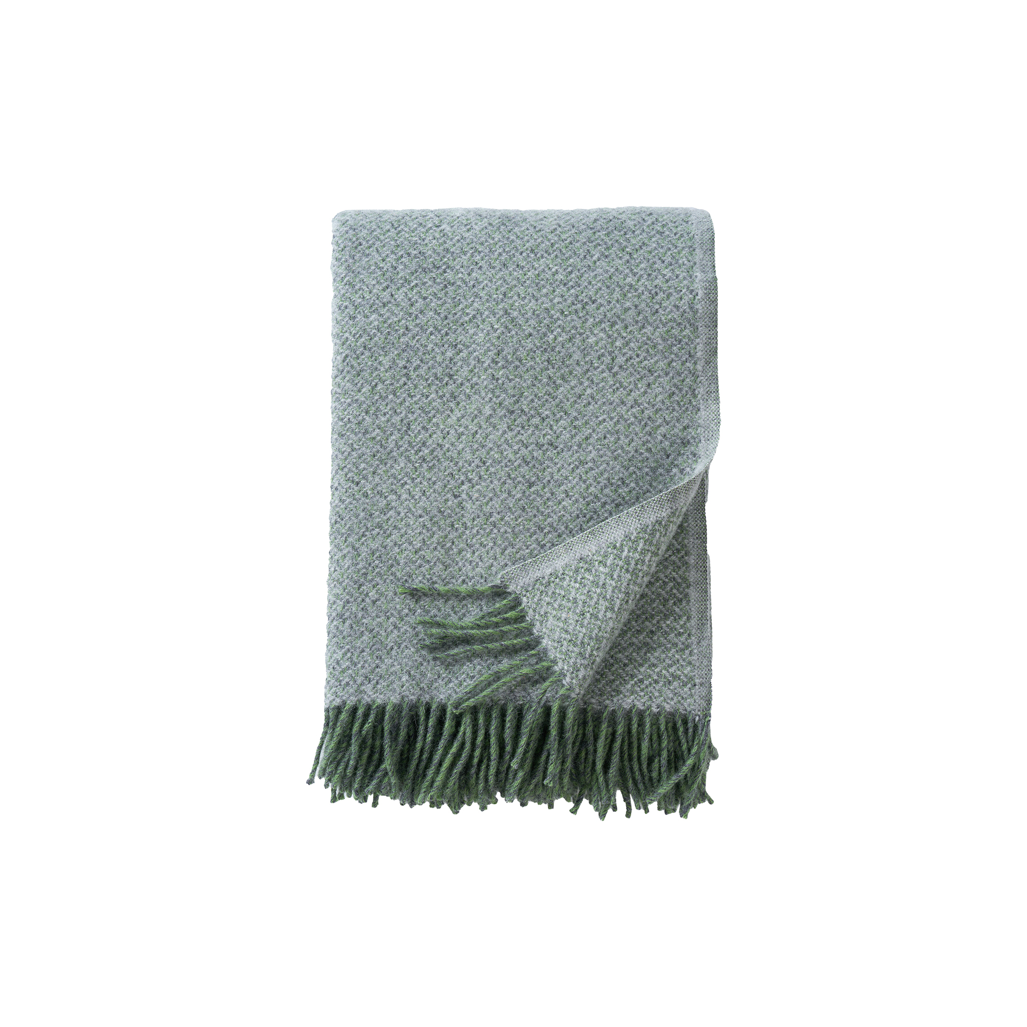 Klippan Yllefabrik - Vito plaid, green - 130x200 cm.