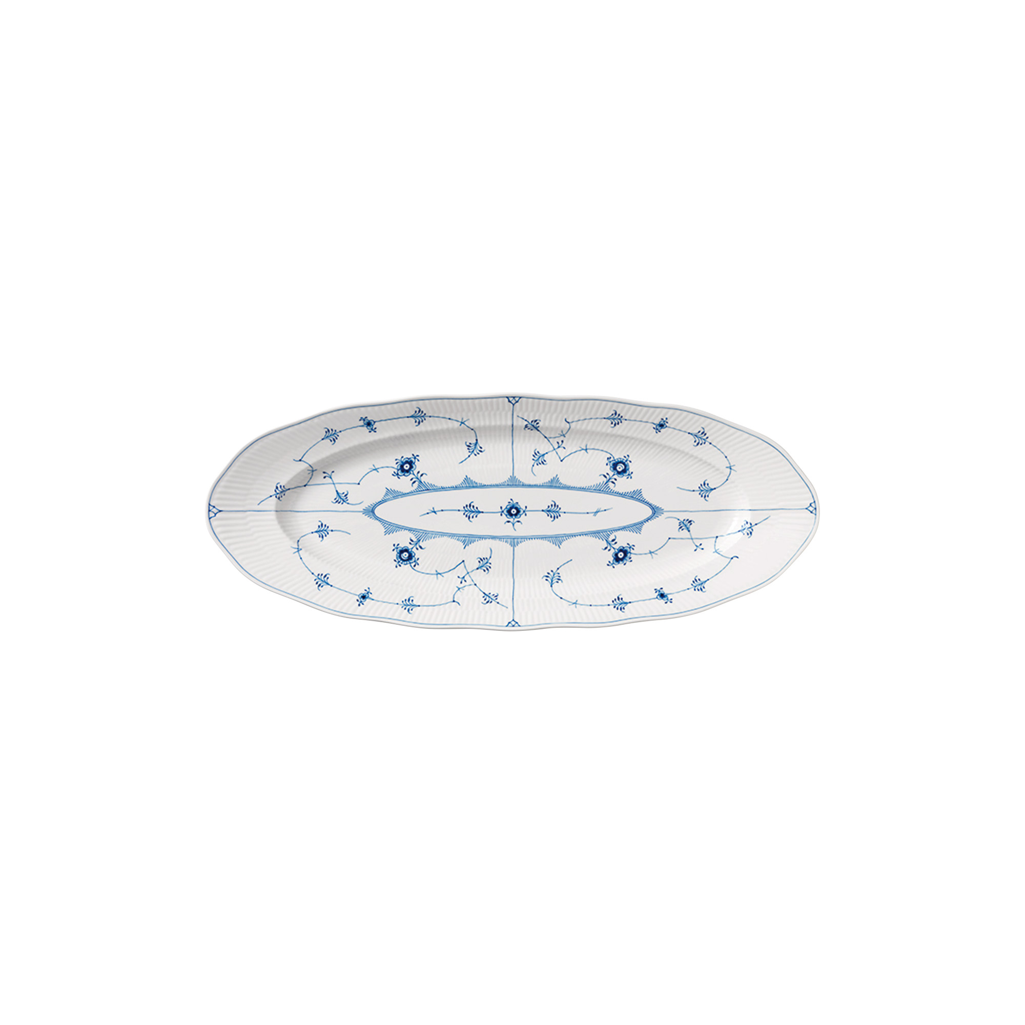 Royal Copenhagen - Musselmalet Riflet fad 60 cm