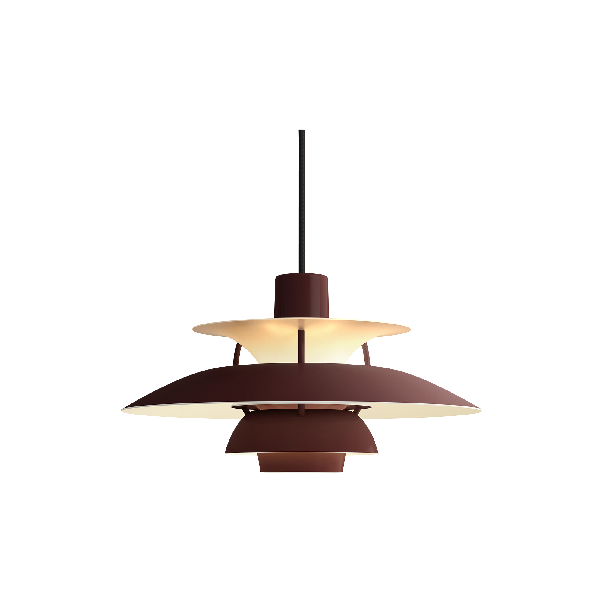 Louis Poulsen - PH 5 Mini Monochrome pendel, monochrome burgundy