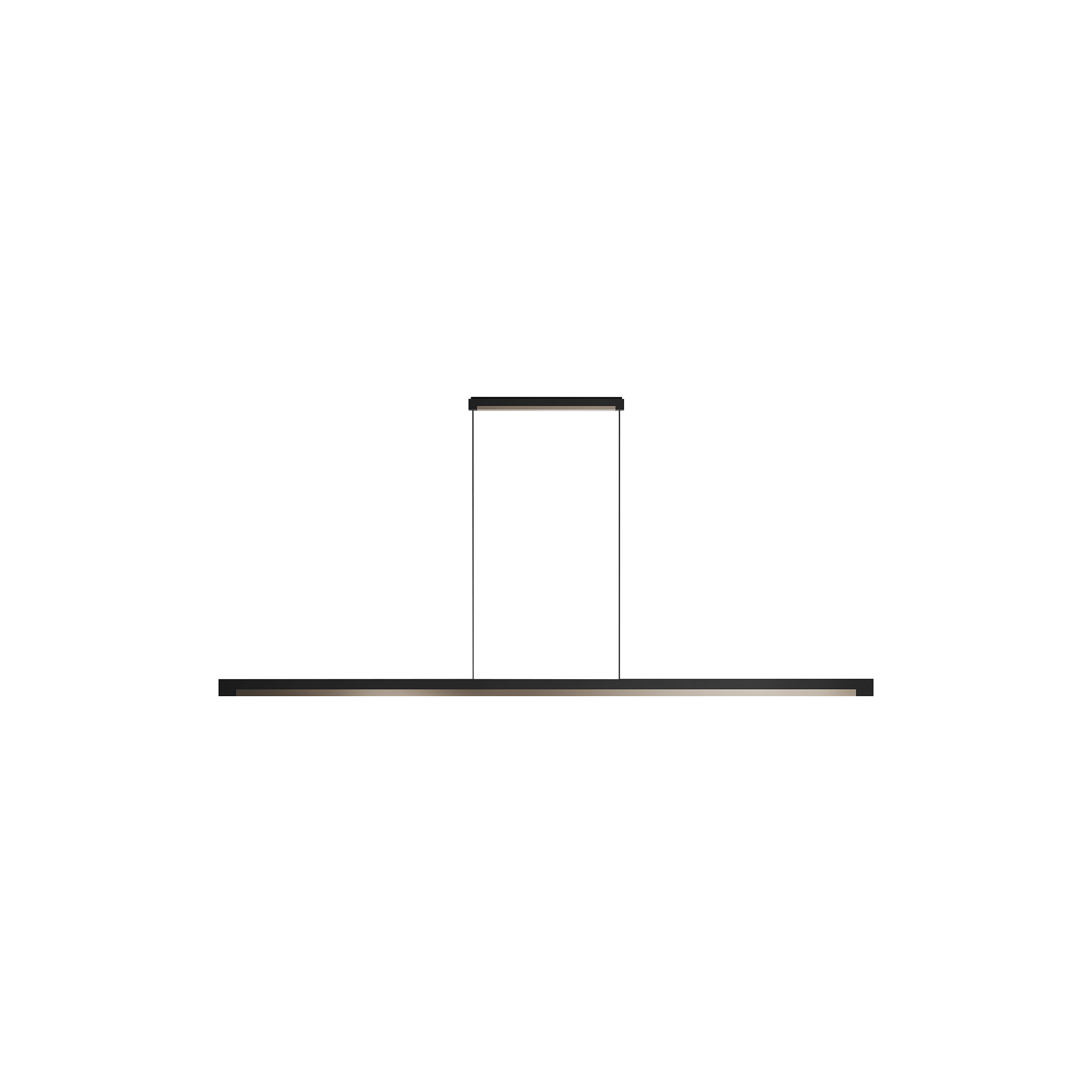 LIGHT-POINT - INLAY S1900 LINEAR pendel, matt black/satin gold - H: 350 x L: 190 x B: 5 cm.