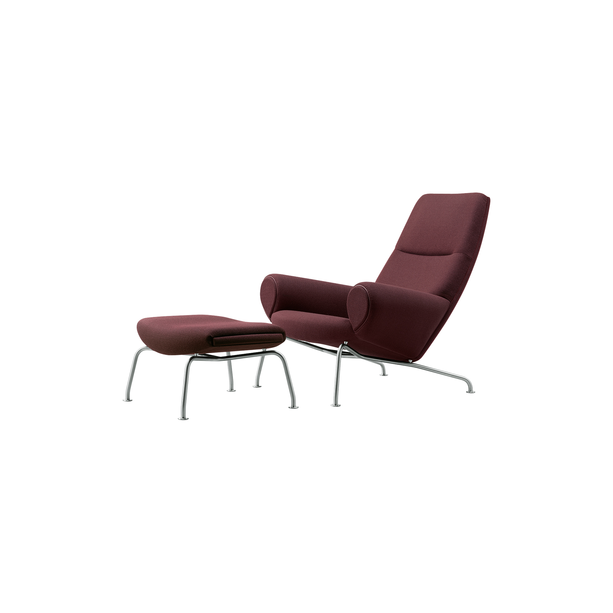 Fredericia Furniture - Wegner Queen Chair | Indian Red| lænestol + Ottoman
