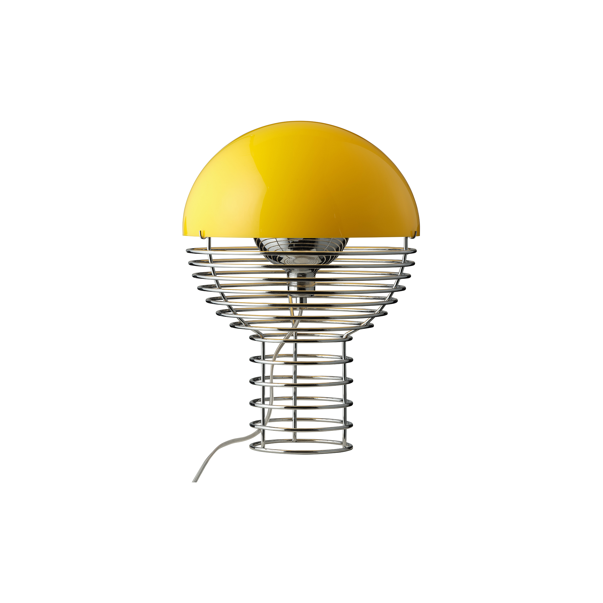 Verpan - Wire bordlampe, yellow - H: 42 x Ø 30 cm.