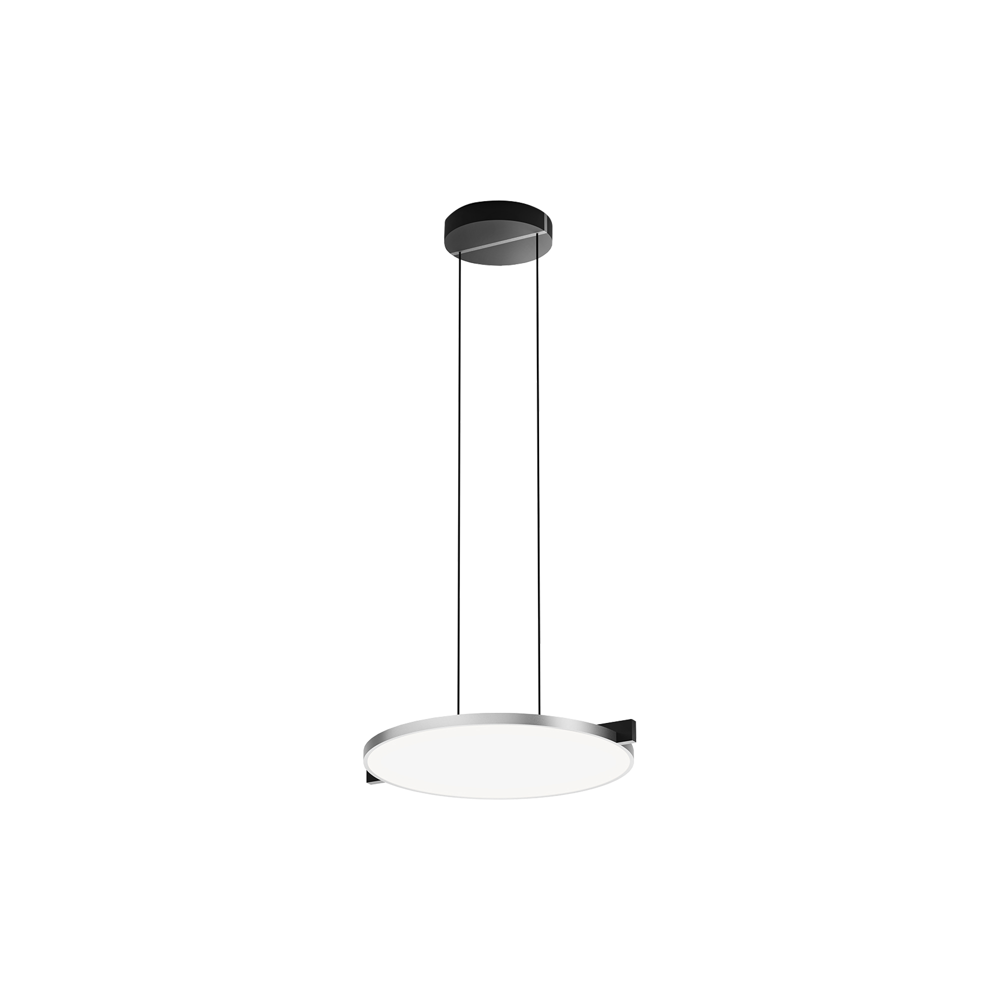 LIGHT-POINT - INLAY S3 DISC pendel, matt black/satin silver