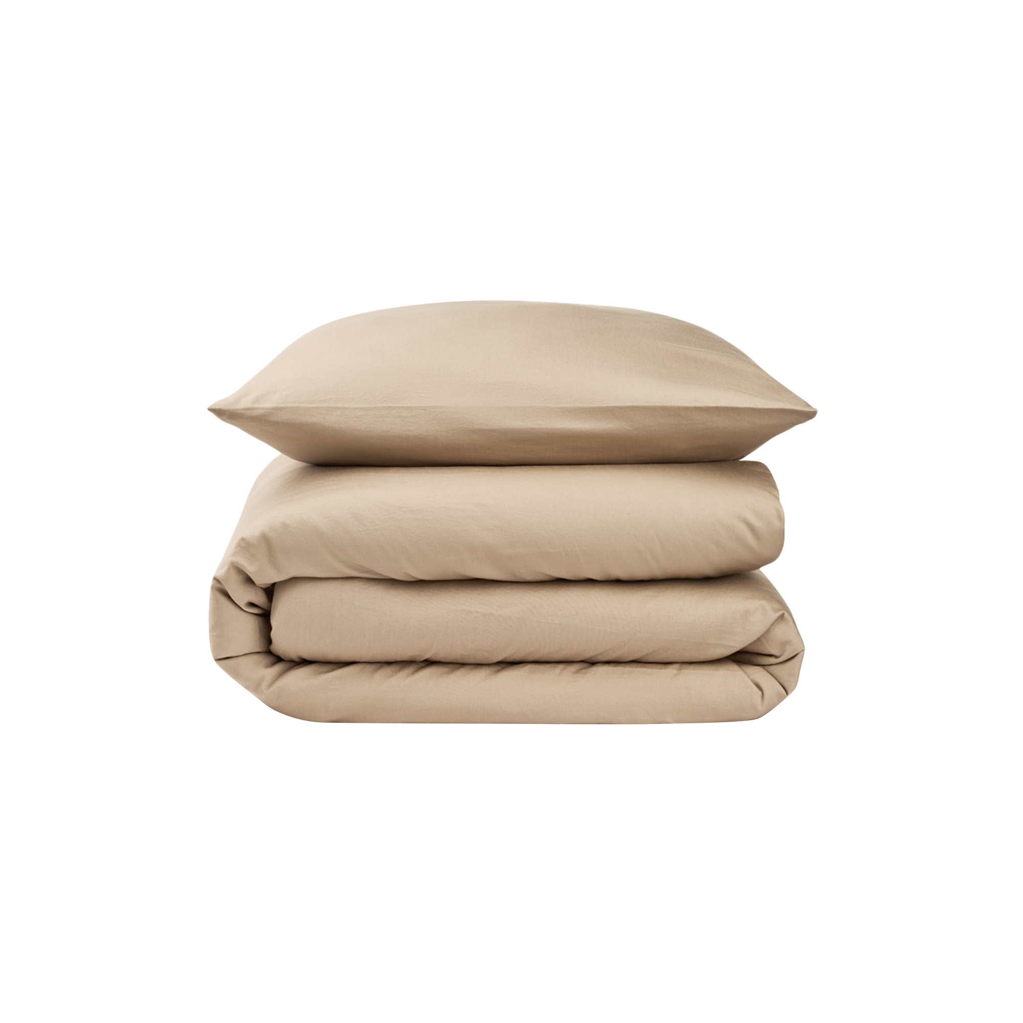 Sekan - Satin sengesæt, valnød brun - 200x220-60x63 cm
