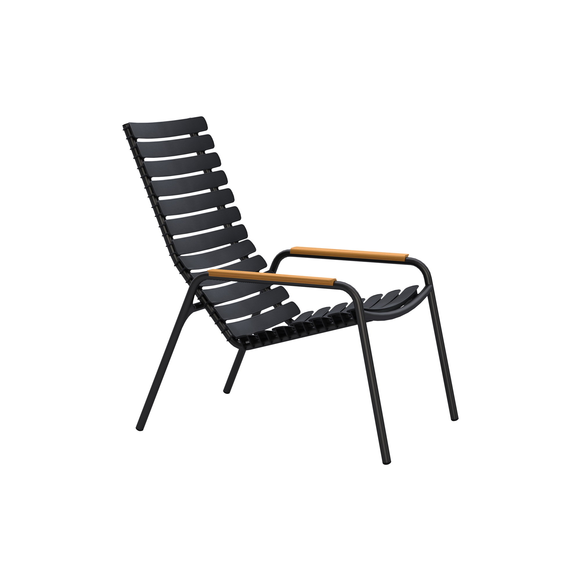 HOUE - ReCLIPS bambus loungestol, black