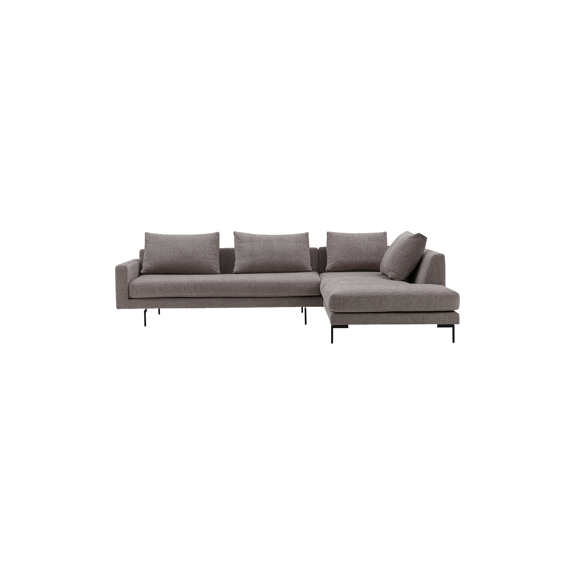 Wendelbo - Edge V2 sofa med højrevendt chaiselong, soft 03 - H: 78 x L: 289 x D: 100-229 cm.