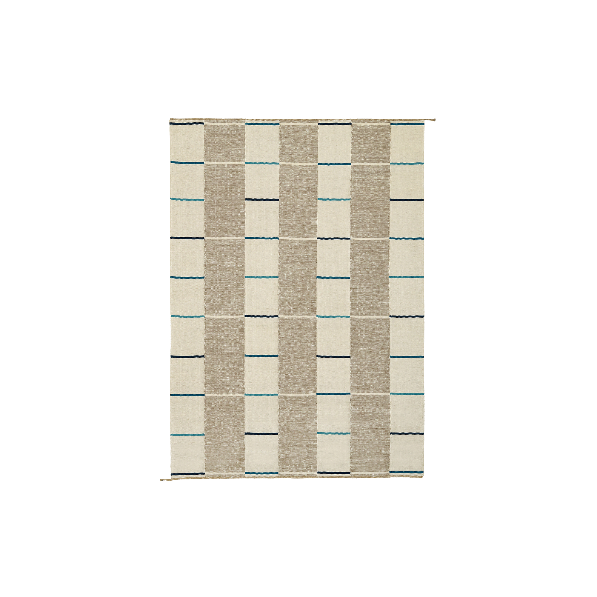 NORDICMODERN - Tæppe VK-11, grå/hvid/blå - 140x200 cm