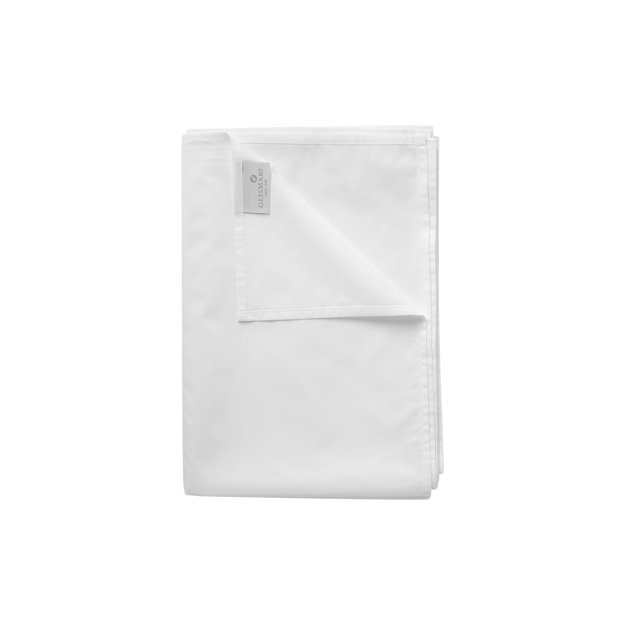 Geismars Væverier - Lærredsvævet fladt lagen, hvid - 290x290 cm