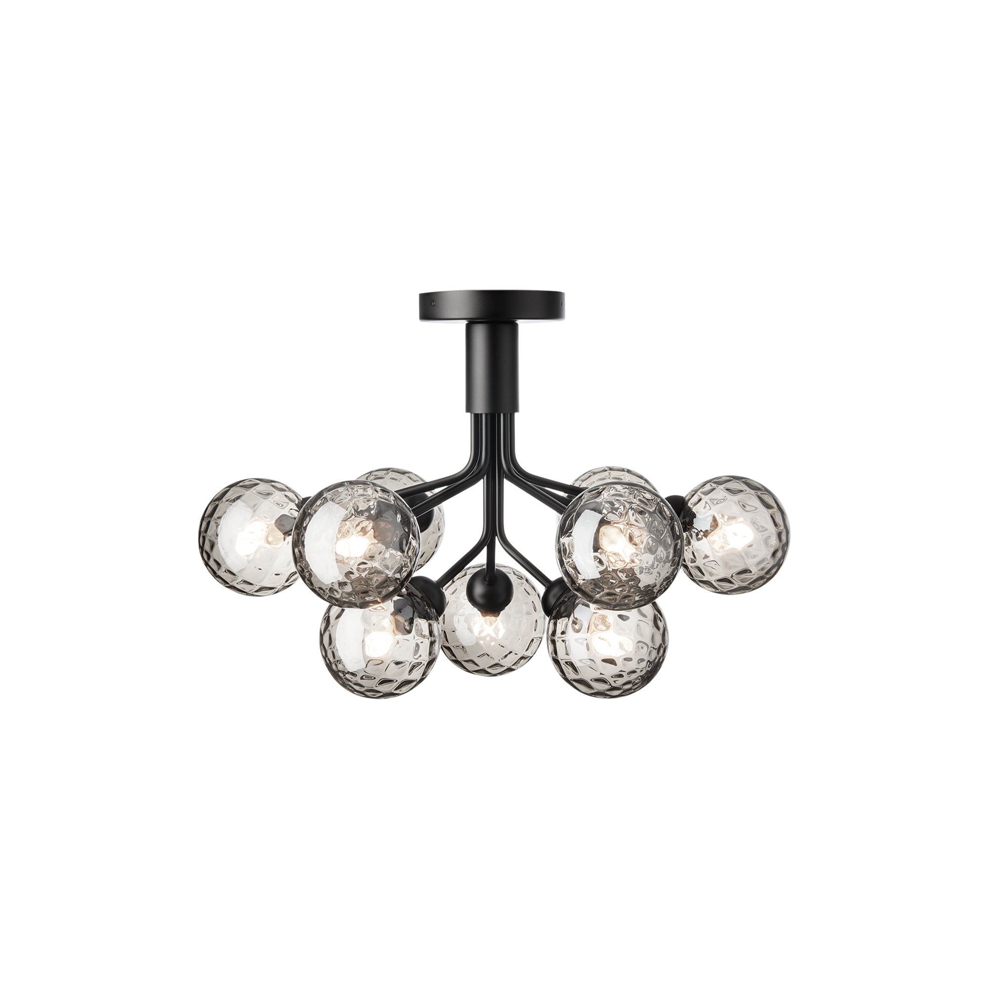 Nuura - Apiales 9 Ceiling Lamp, satin black/optic smoked