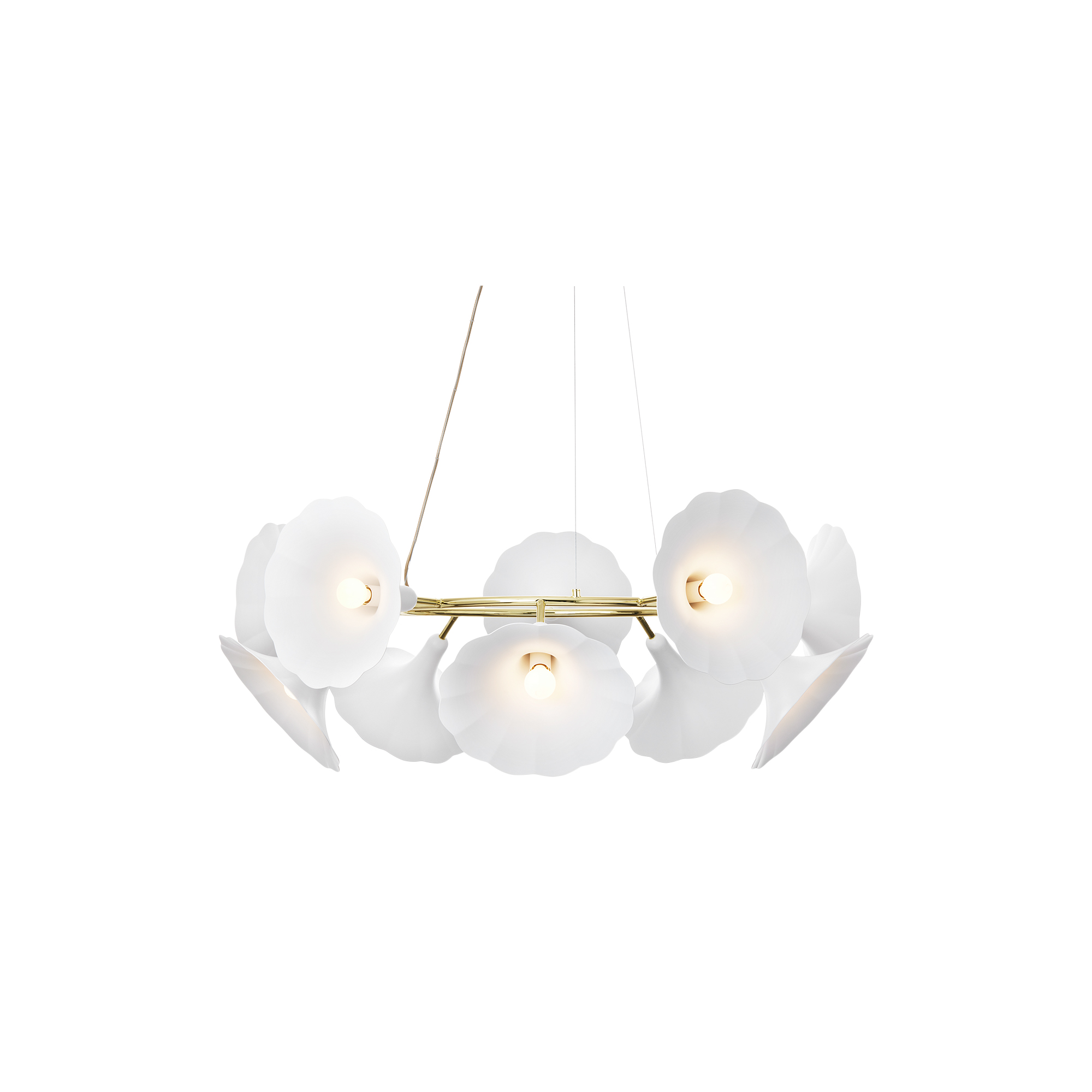 Nuura - Petalii 10 Pendant, polished brass