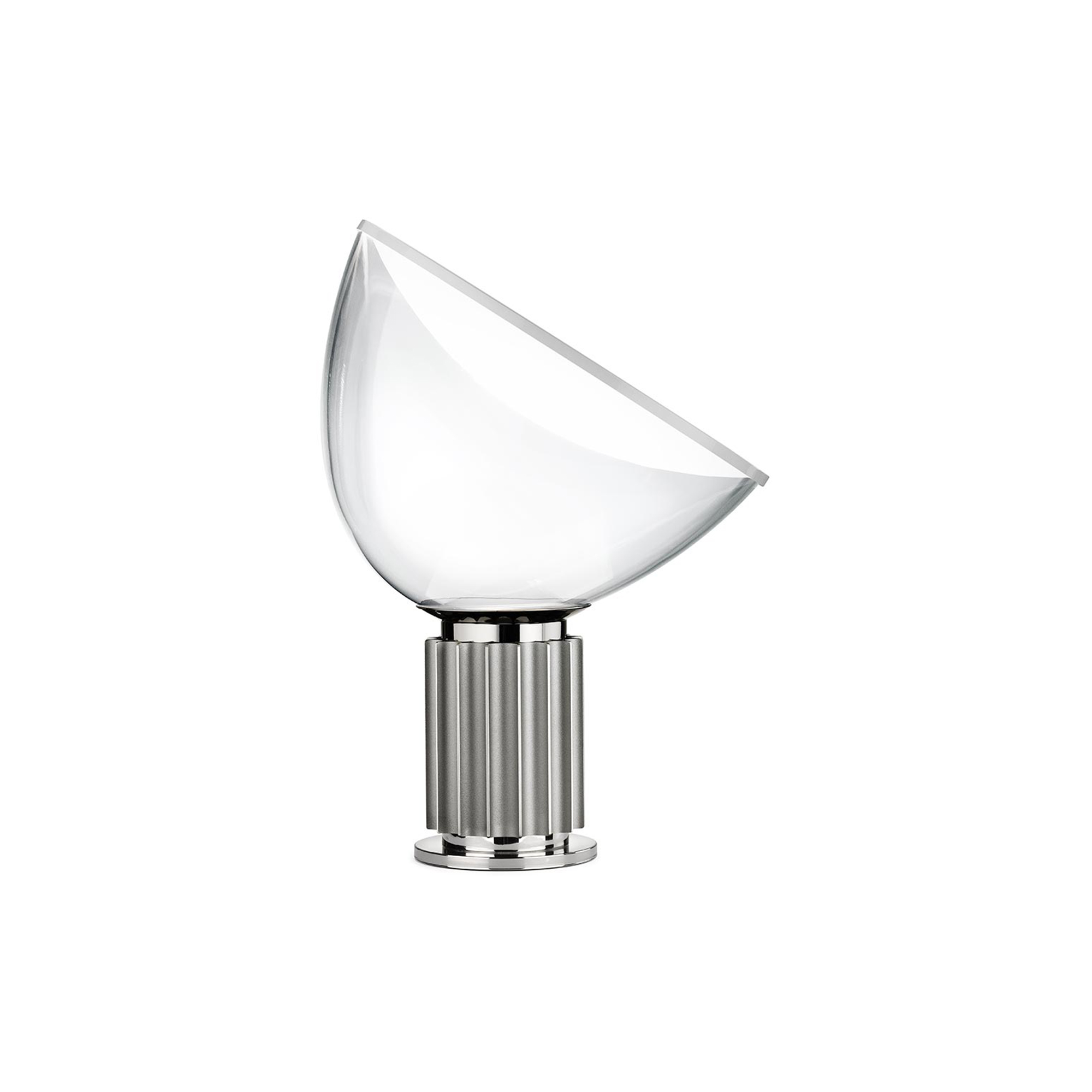 Flos - Taccia bordlampe, anodiseret sølv - H: 48,5 x Ø 37,3 cm.