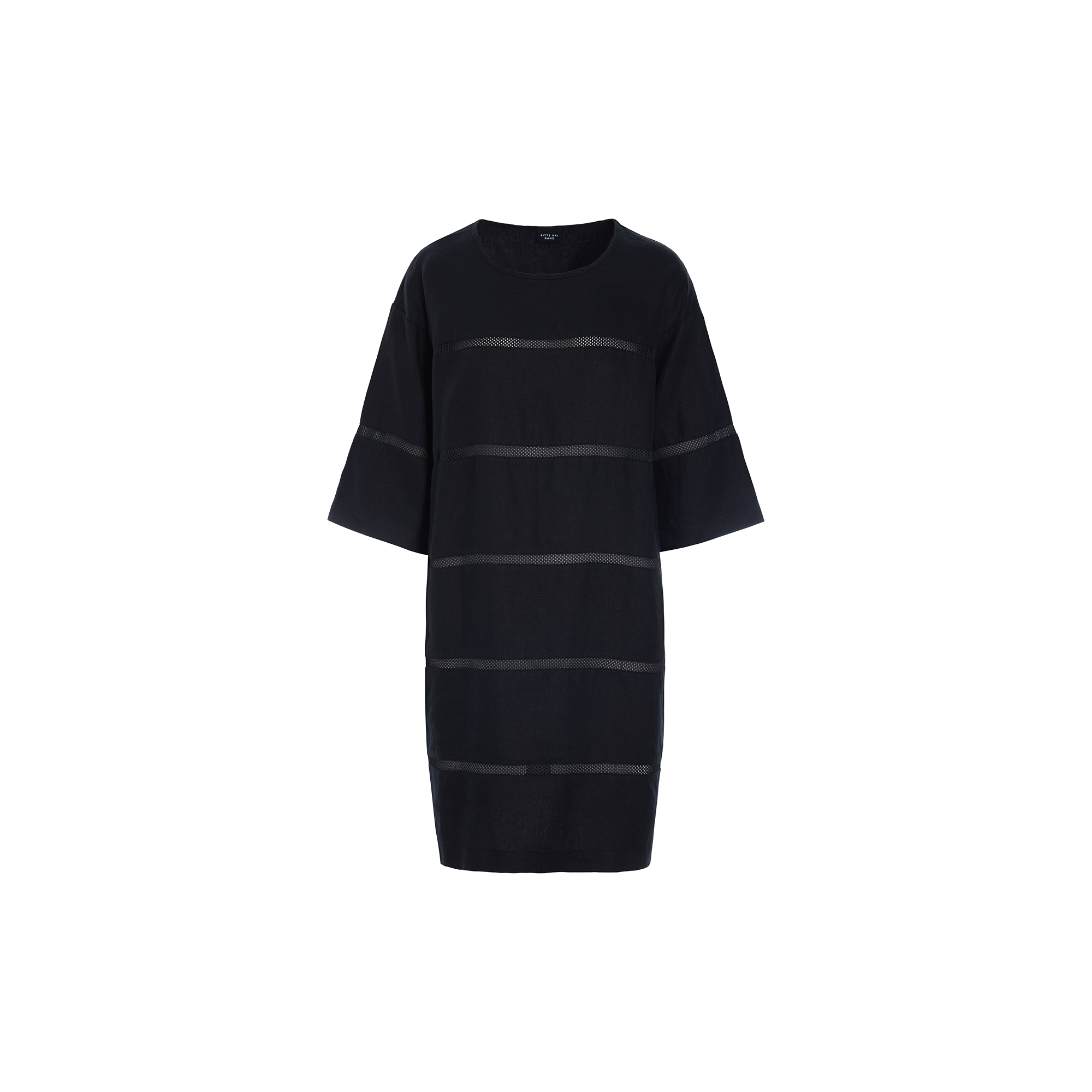 BITTE KAI RAND - Lazy linen kjole med paneler, black - Str. M