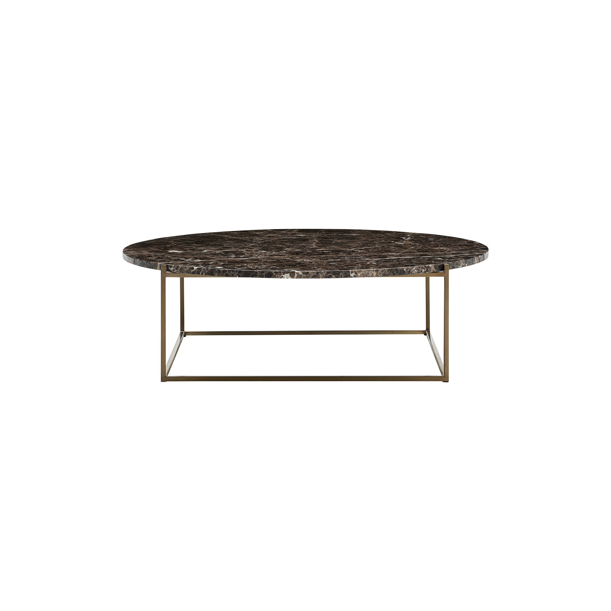 Wendelbo - Circle Coffe Table, brown/brass - H30xØ100 cm