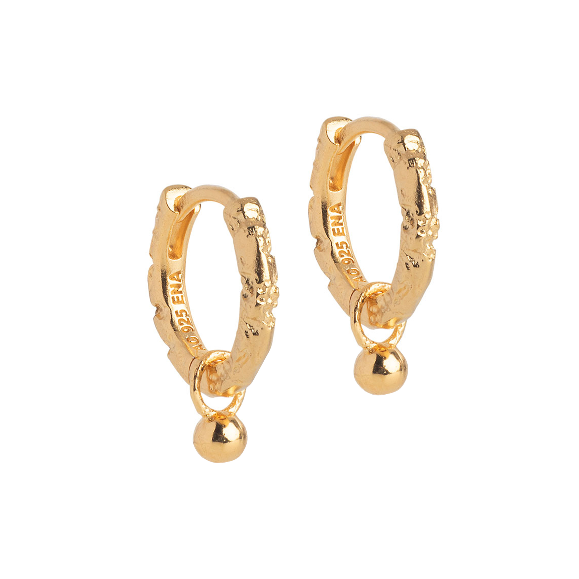 ENAMEL Copenhagen - Belle hoops, forgyldt
