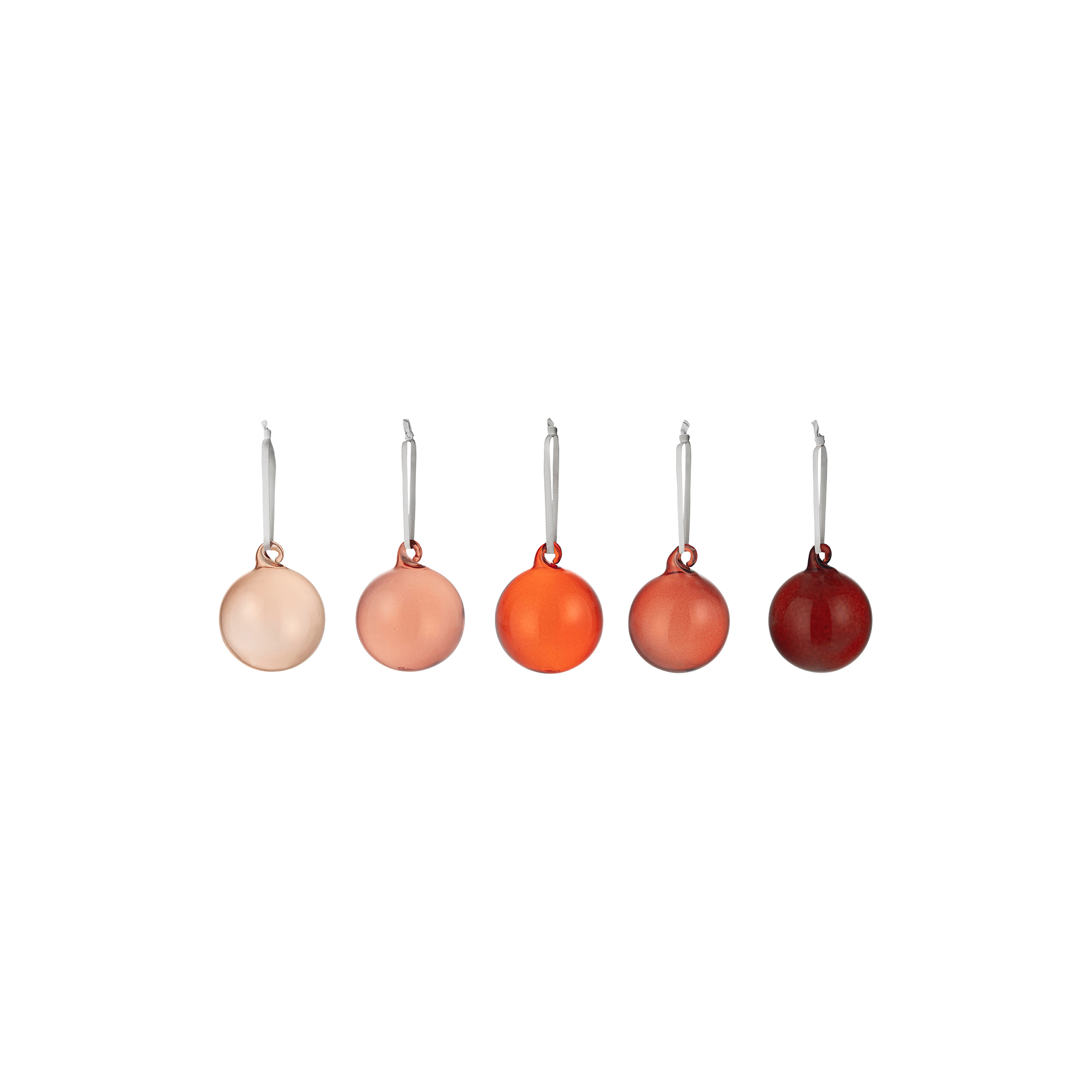 Iittala - Glaskugler 5 stk., rød, Iittala Decorations - Ø4 cm