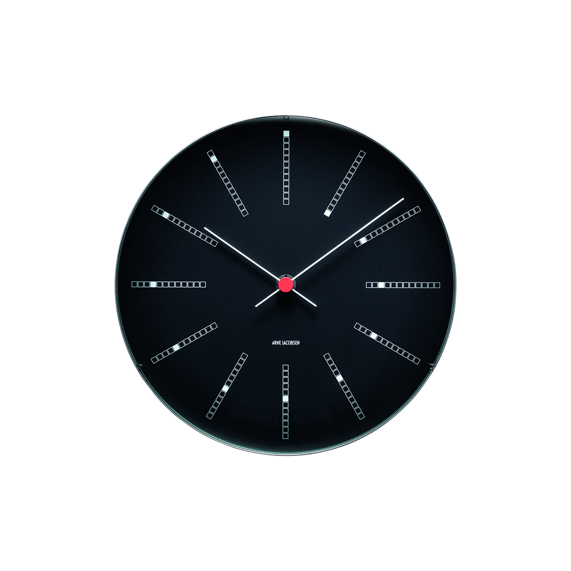 Arne Jacobsen Clocks - Bankers vægur, sort - Ø21 cm