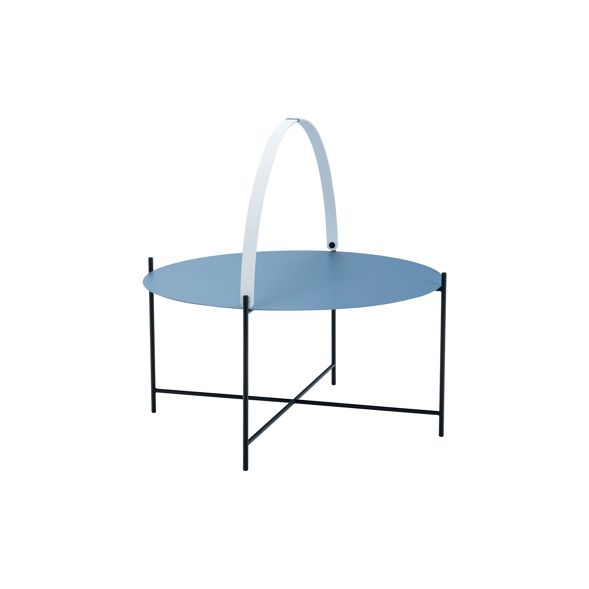 HOUE - EDGE bakkebord, pigeon blue/white - H: 40 x Ø 76 cm.