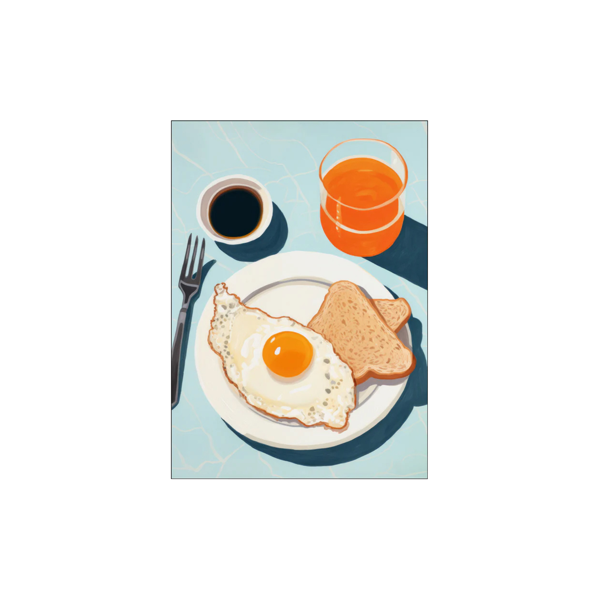 Poster & Frame - Breakfast 1 - 50x70 cm