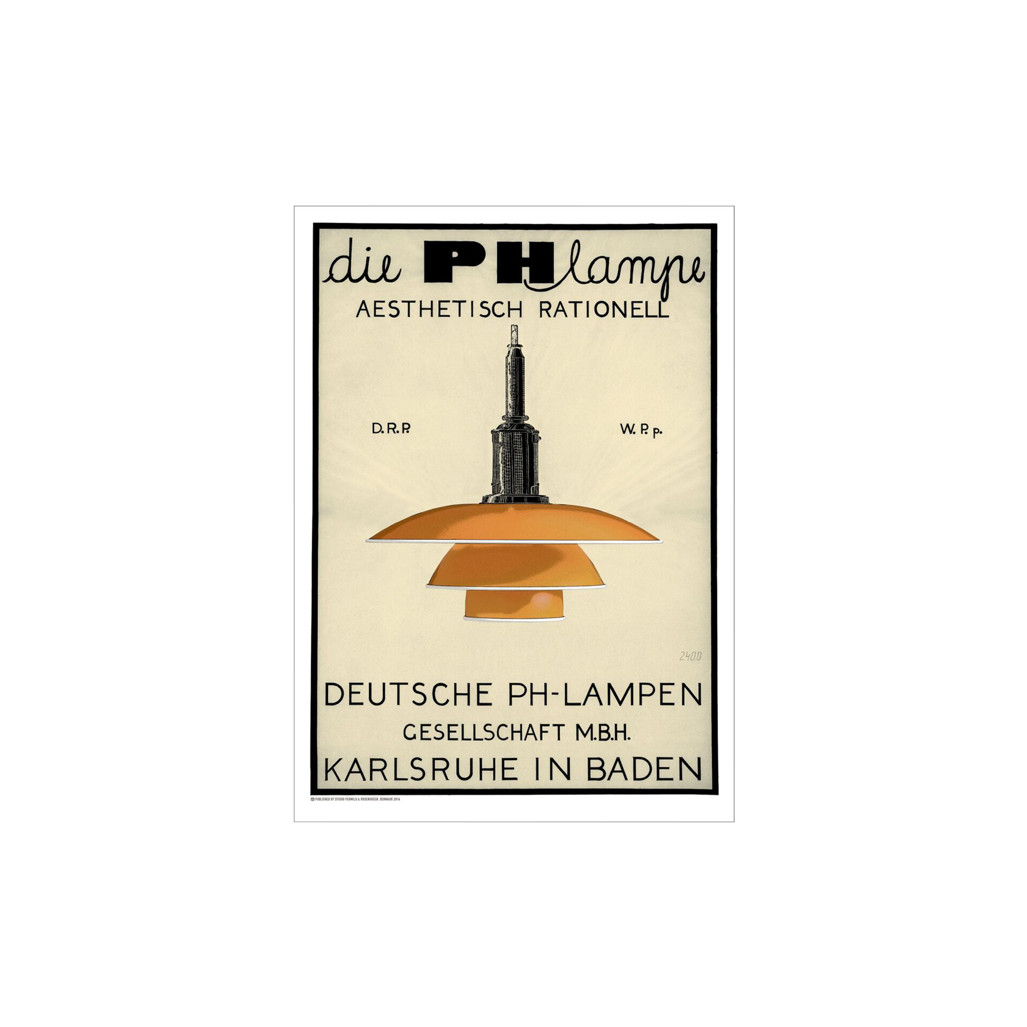 Poster & Frame - PH Lampe - Orange - A3
