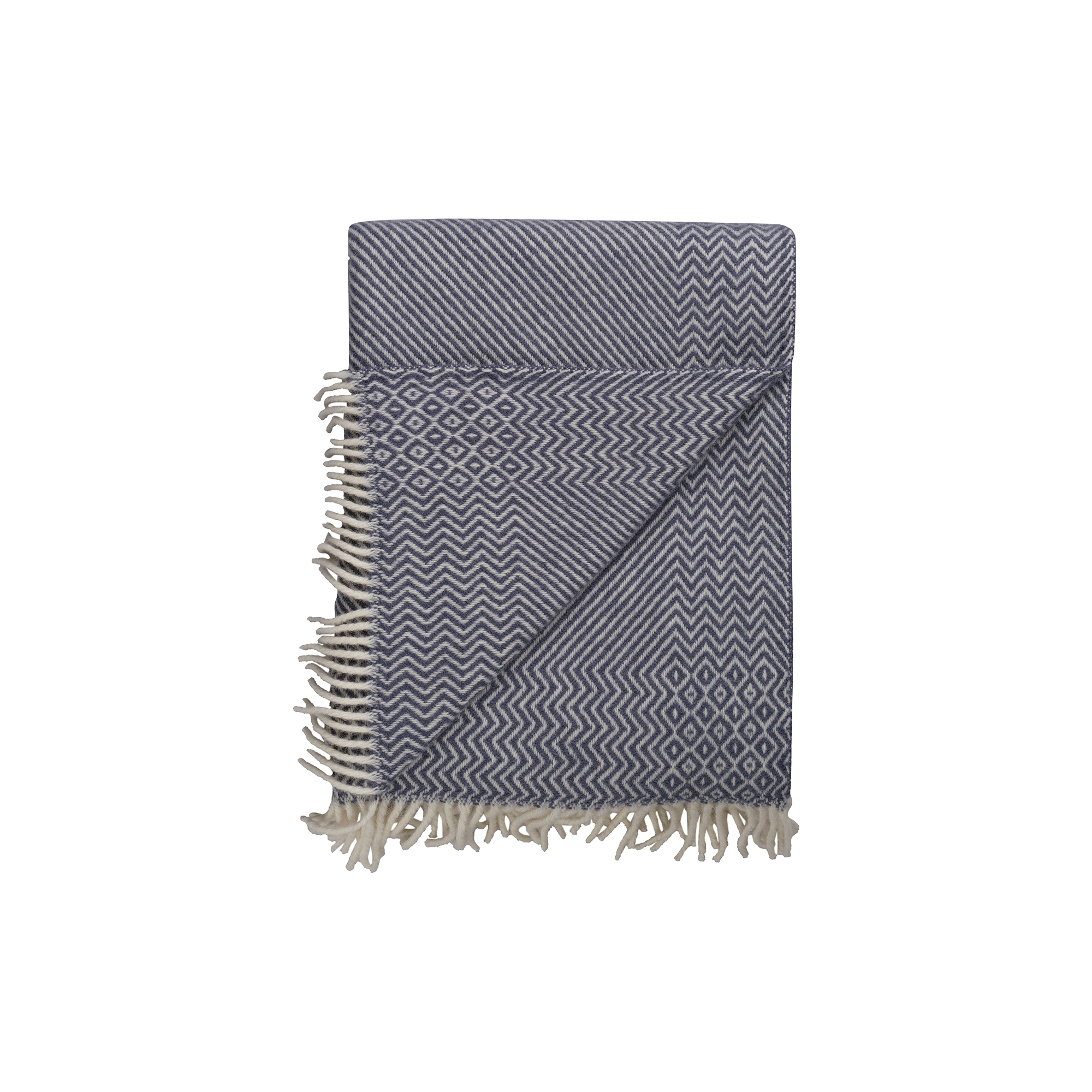 Røros Tweed - KATTEFOT Throw, midnight blue