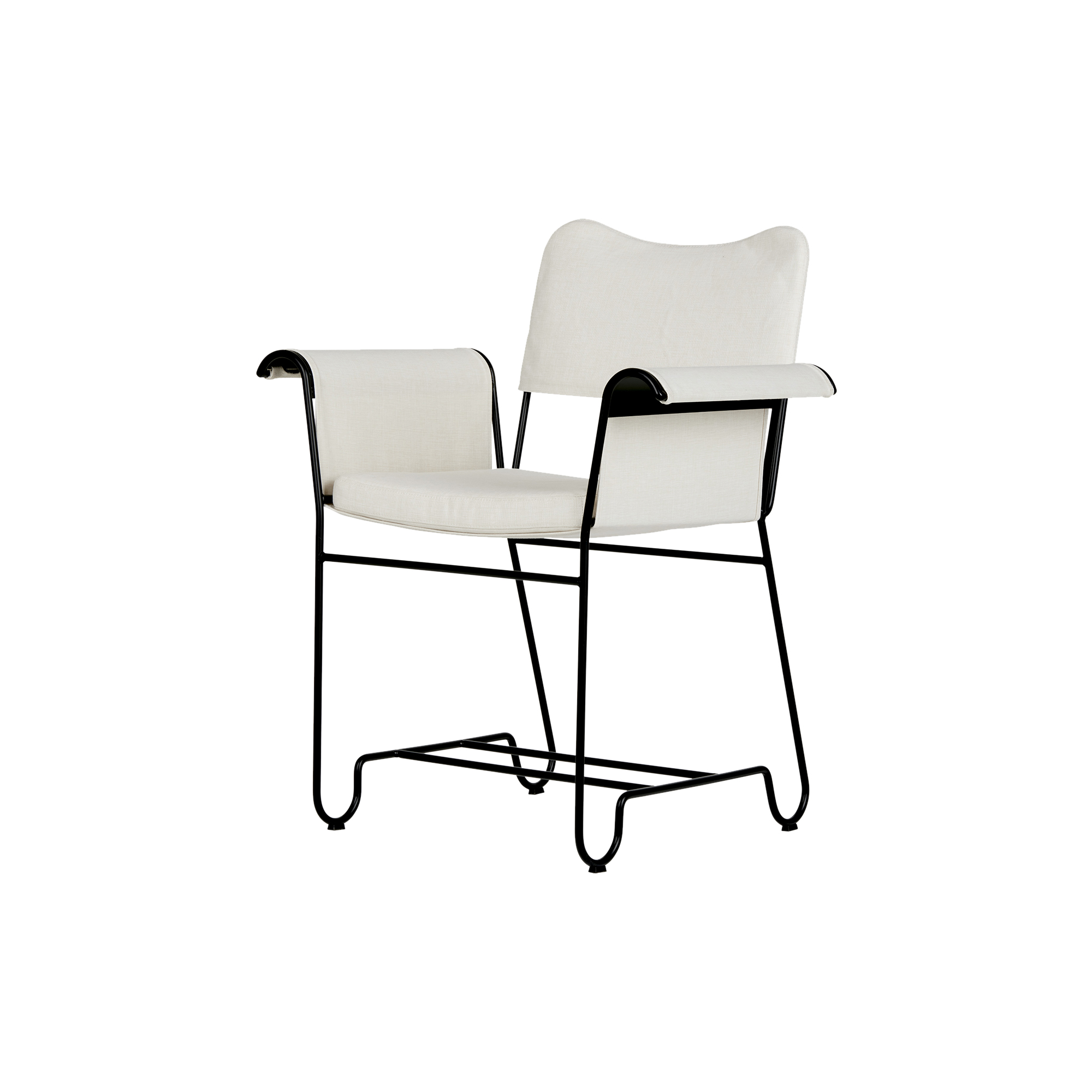 GUBI - Tropique Dining Chair without Fringes, Leslie Limonta 06/classic black - H: 86 x B: 71 x D: 58 cm.