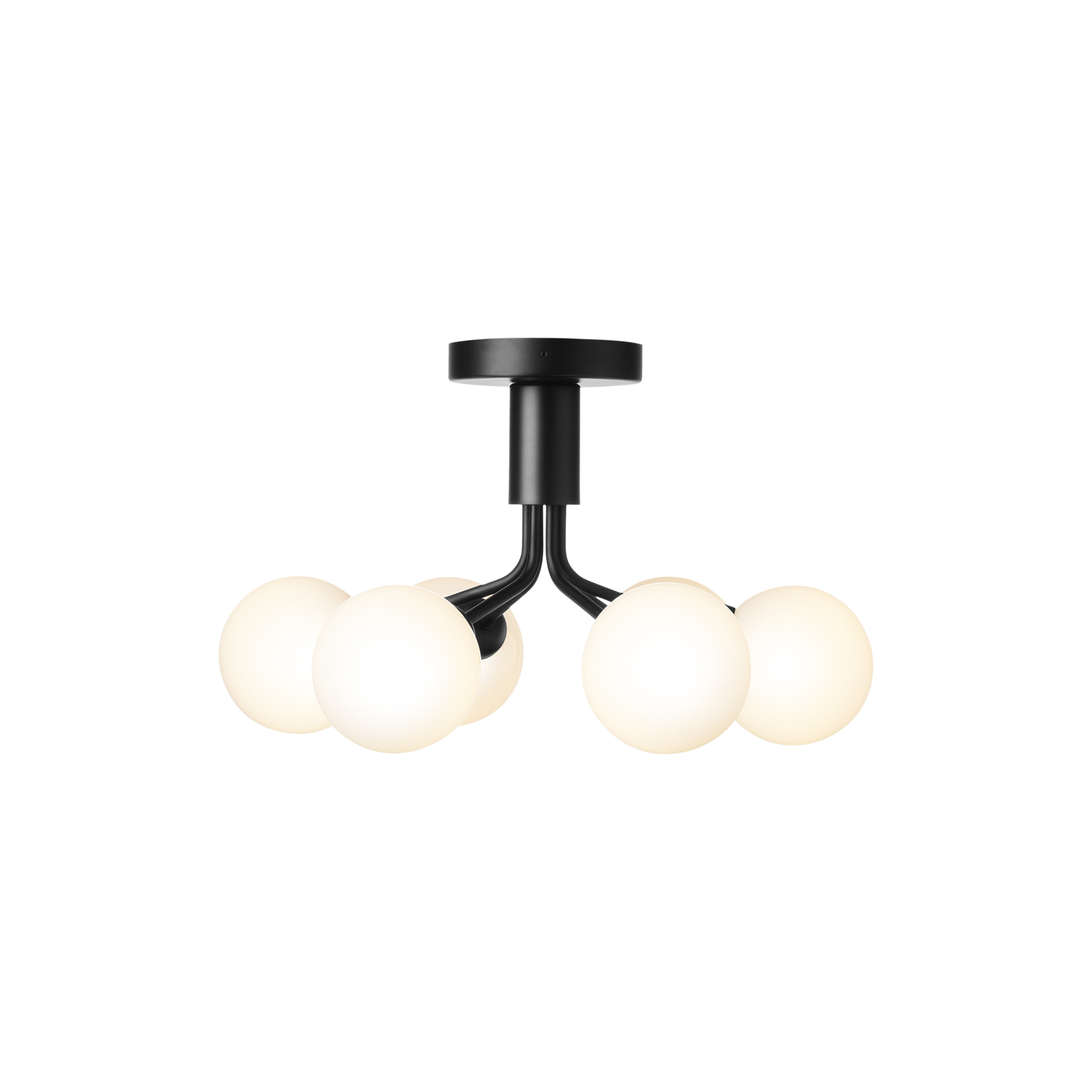 Nuura - Apiales 6 Ceiling Lamp, satin black/opal