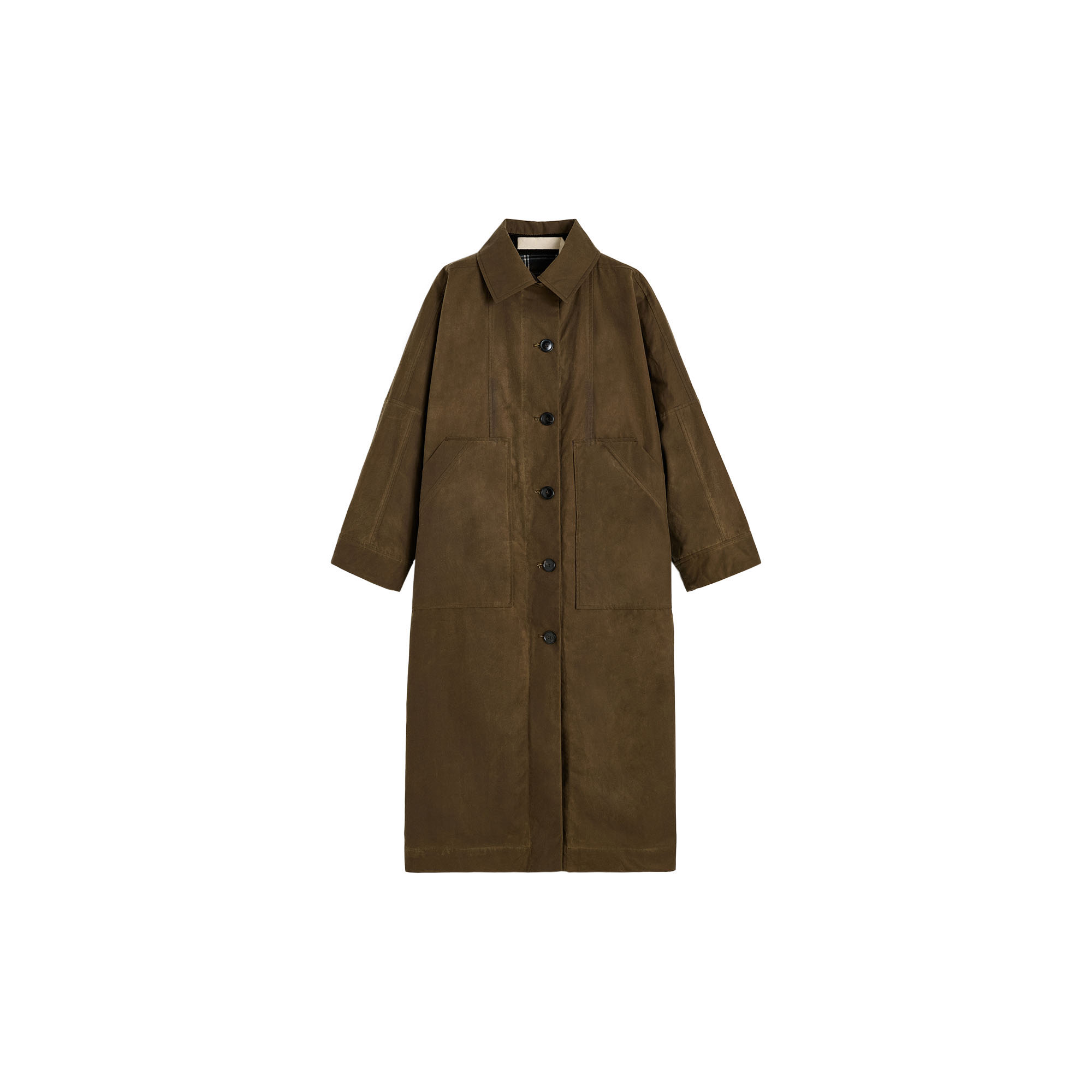 Aiayu - Jay Coat Oilskin, bark - Str. L