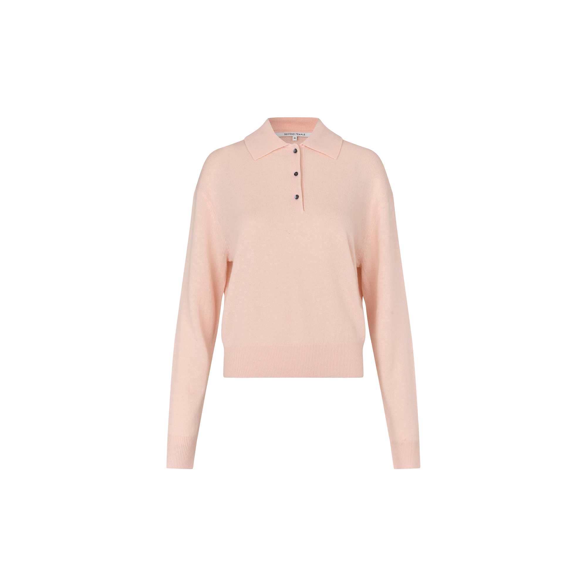 Second Female - Longo Knit LS Collar, pale dogwood - Str. S