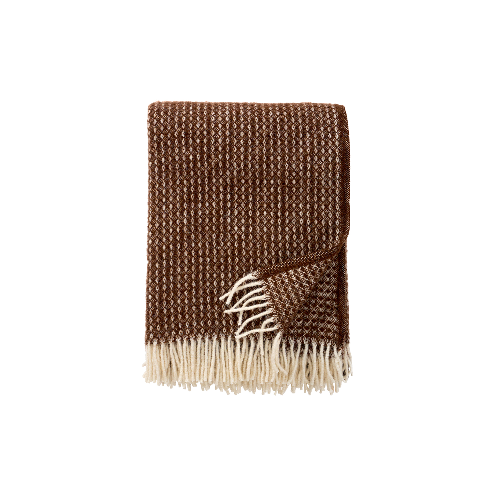 Klippan Yllefabrik - Luna plaid, chocolate