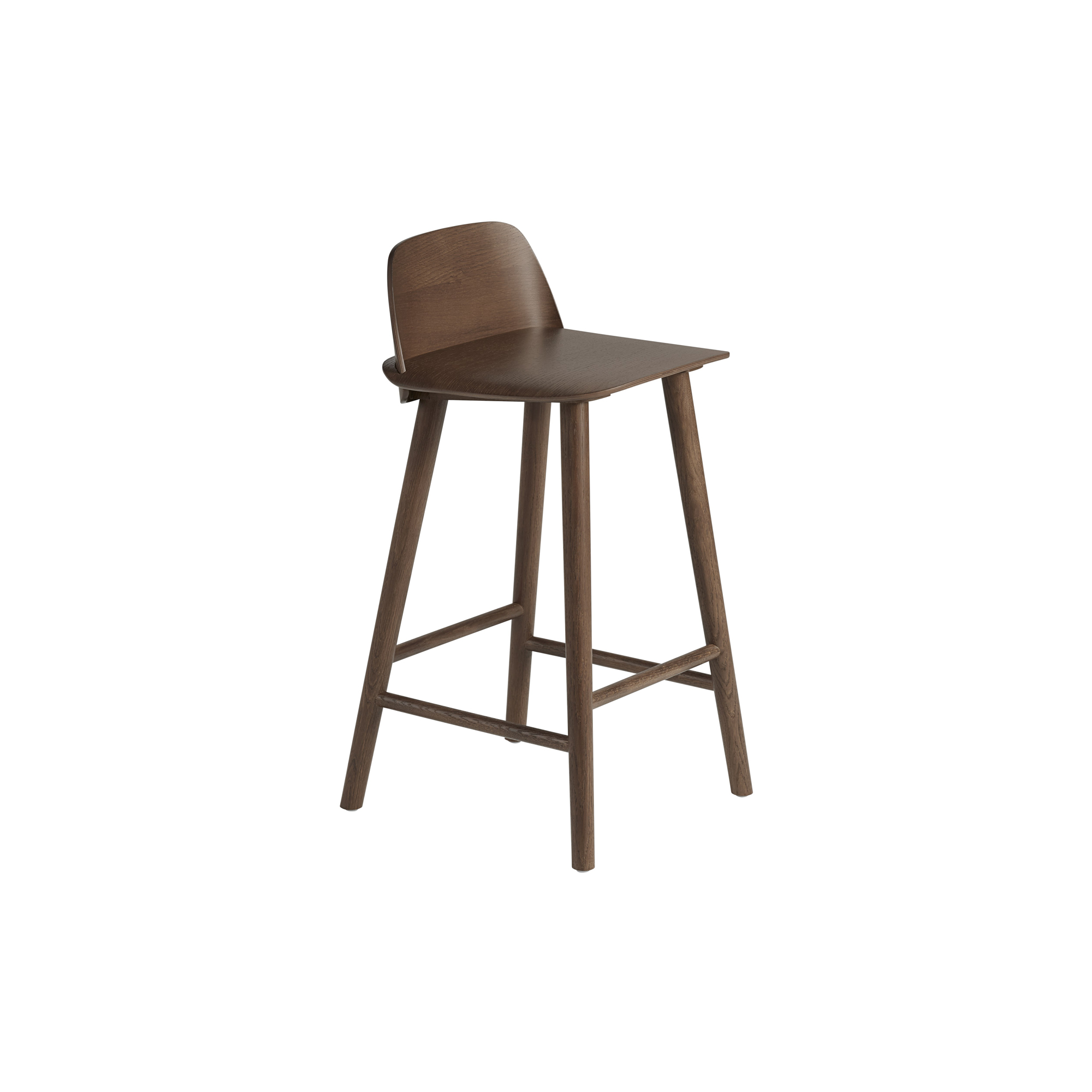 Muuto - Nerd Counter Stool, stained dark brown