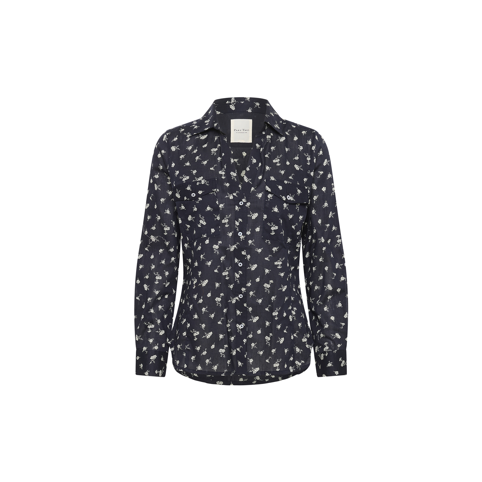 Part Two - CortnioPW Shirt, dark navy fragile print - Str. 36