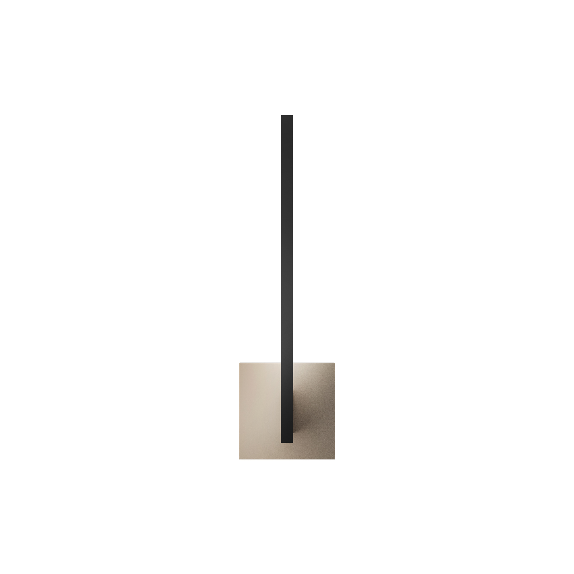 LIGHT-POINT - INLAY W2 LINEAR væglampe, matt black/satin gold - H: 38 x B: 11 x D: 16,9 cm.