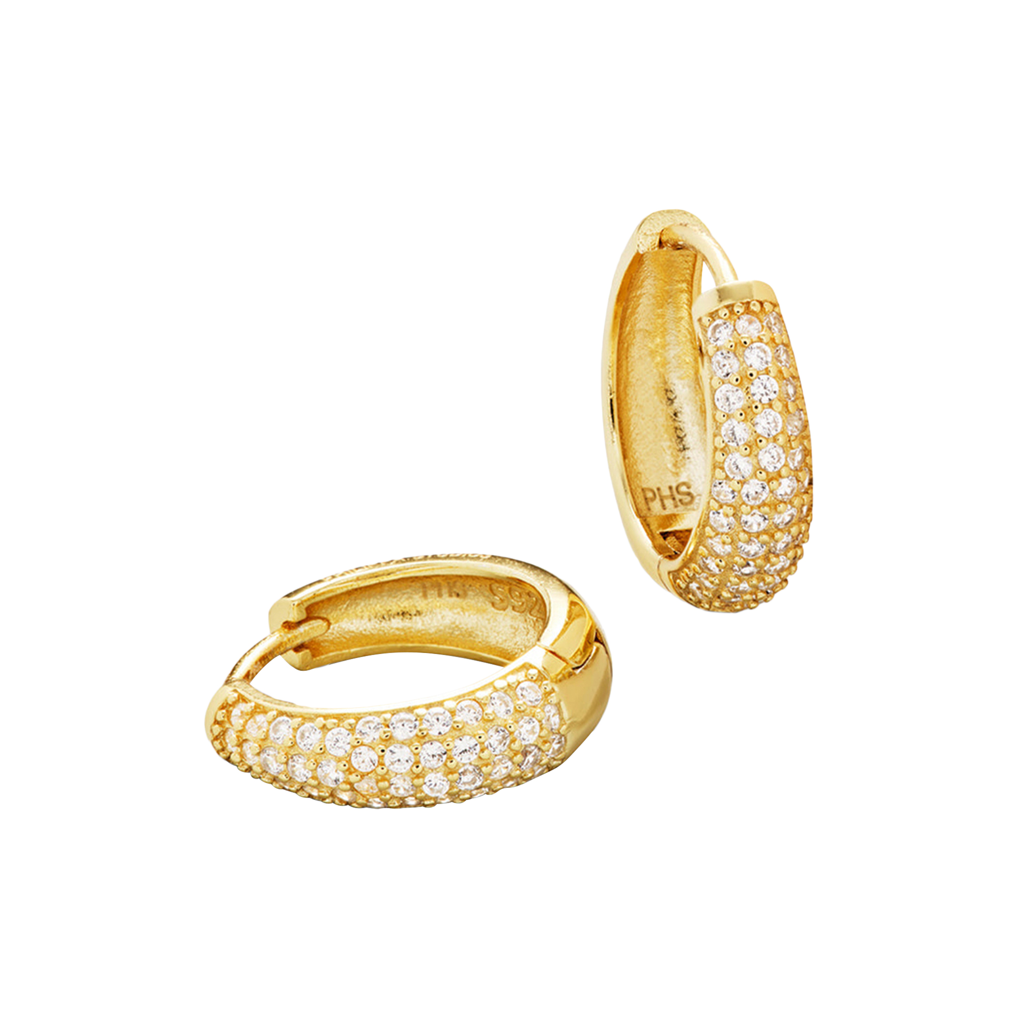 Philippa Studios - Dome Pave Hoops - L
