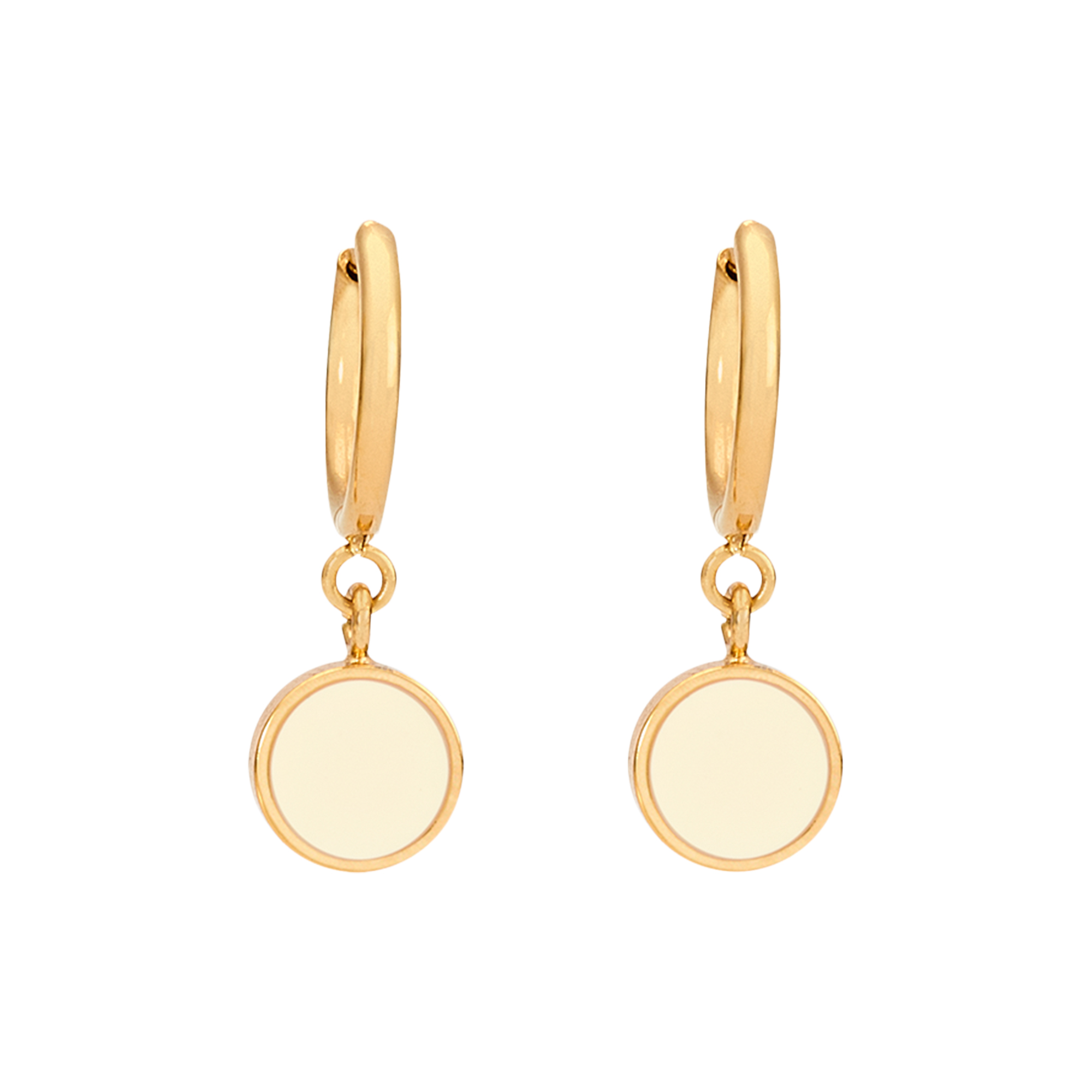 bangle up - CELESTE Earring, white sand