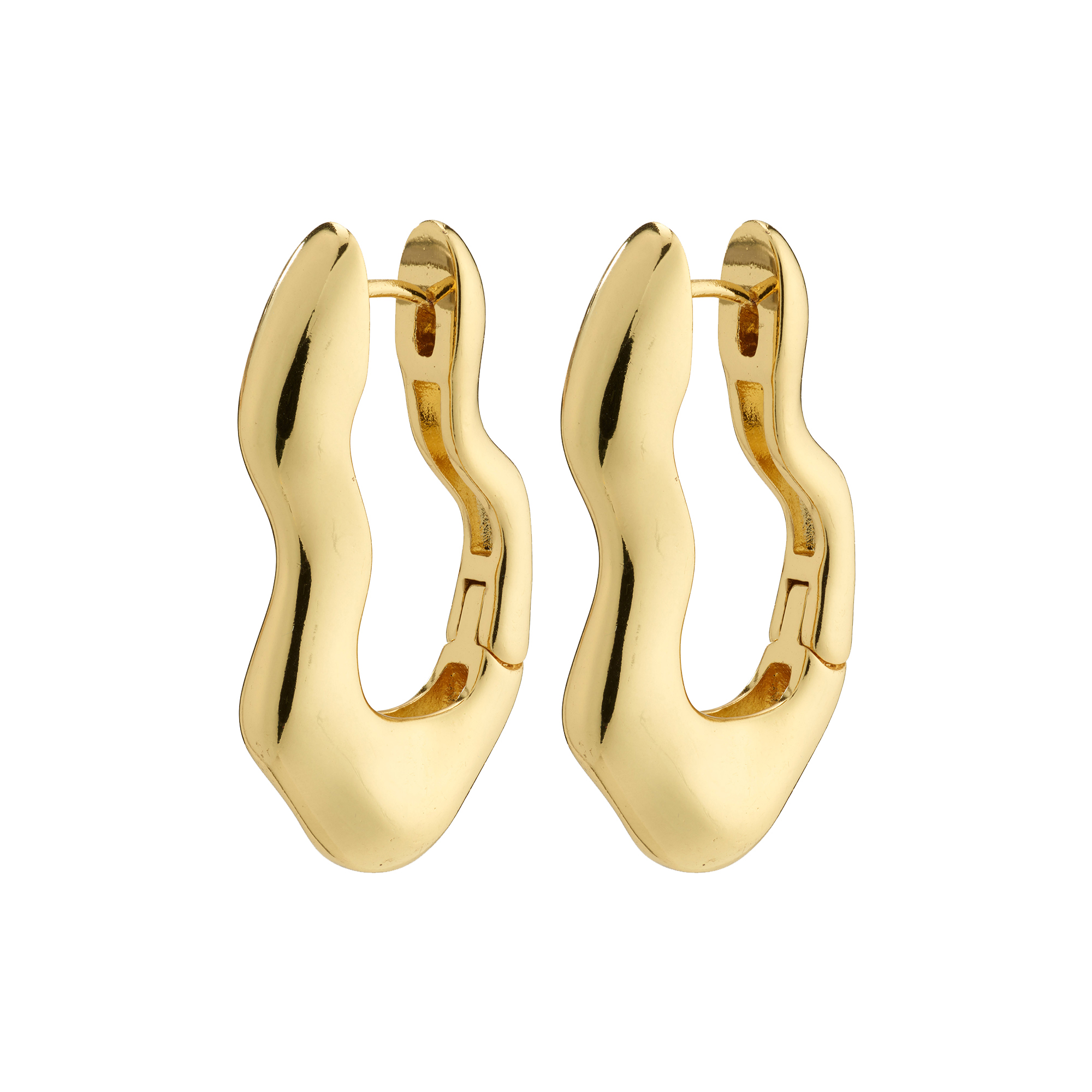 Pilgrim - LOULIA Wavy Øreringe, gold plated