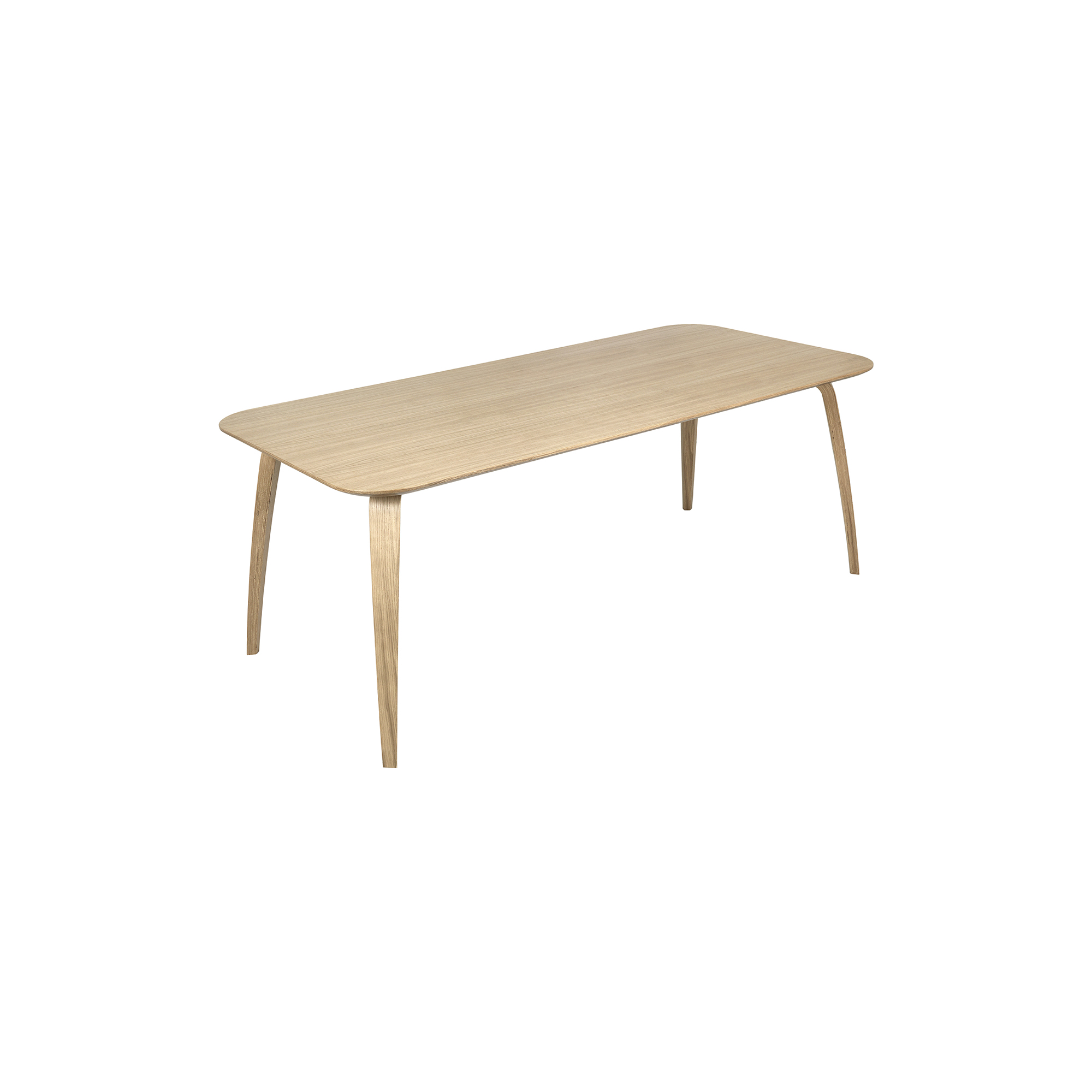 GUBI - GUBI Rectangular Dining Table, matt lacquered oak - 100x200 cm