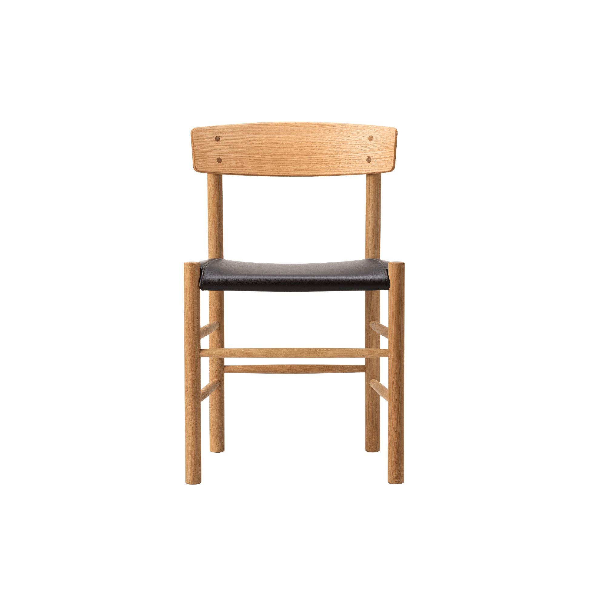 Fredericia Furniture - J39 Mogensen sædepolstret stol, olieret eg/Omni 377 dark brown