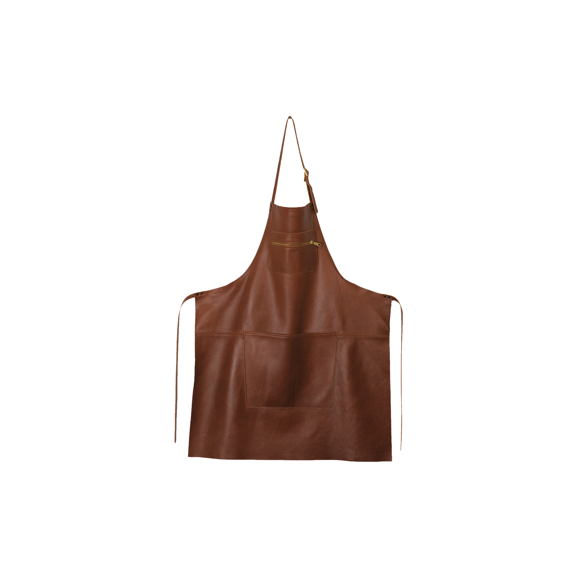 Dutchdeluxes - Zipper læderforklæde, classic brown