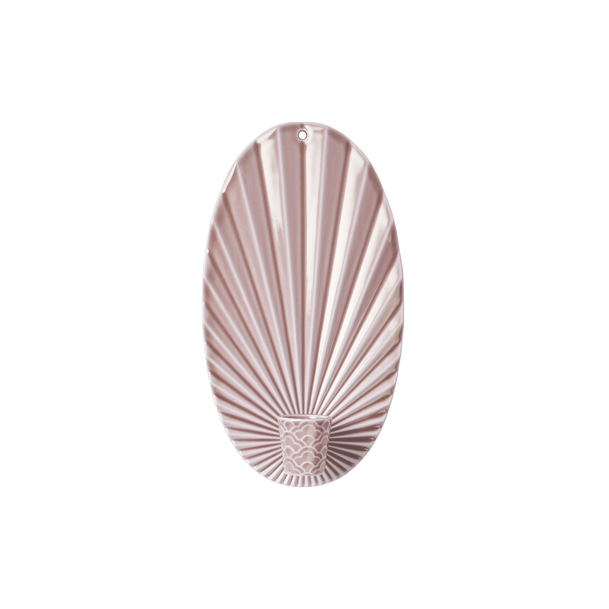 Dottir Nordic Design - Pipanella Waves væghængt lysestage, rosa