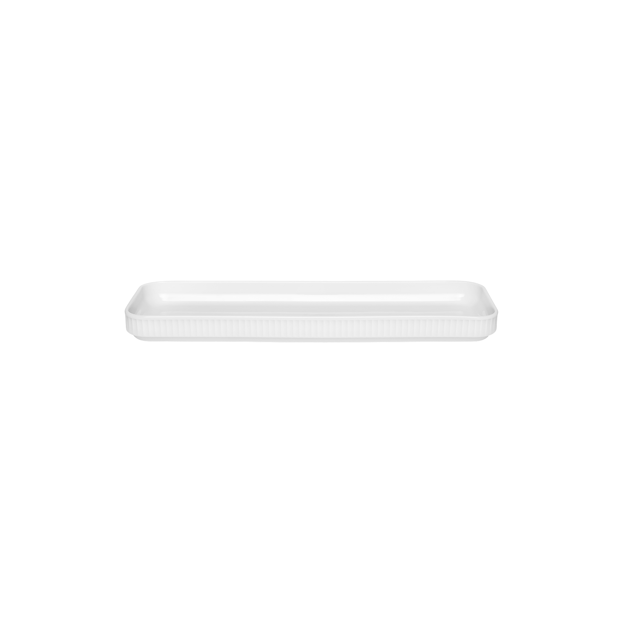 Pillivuyt - Plissé rektangulært fad 36 cm - 36x12 cm