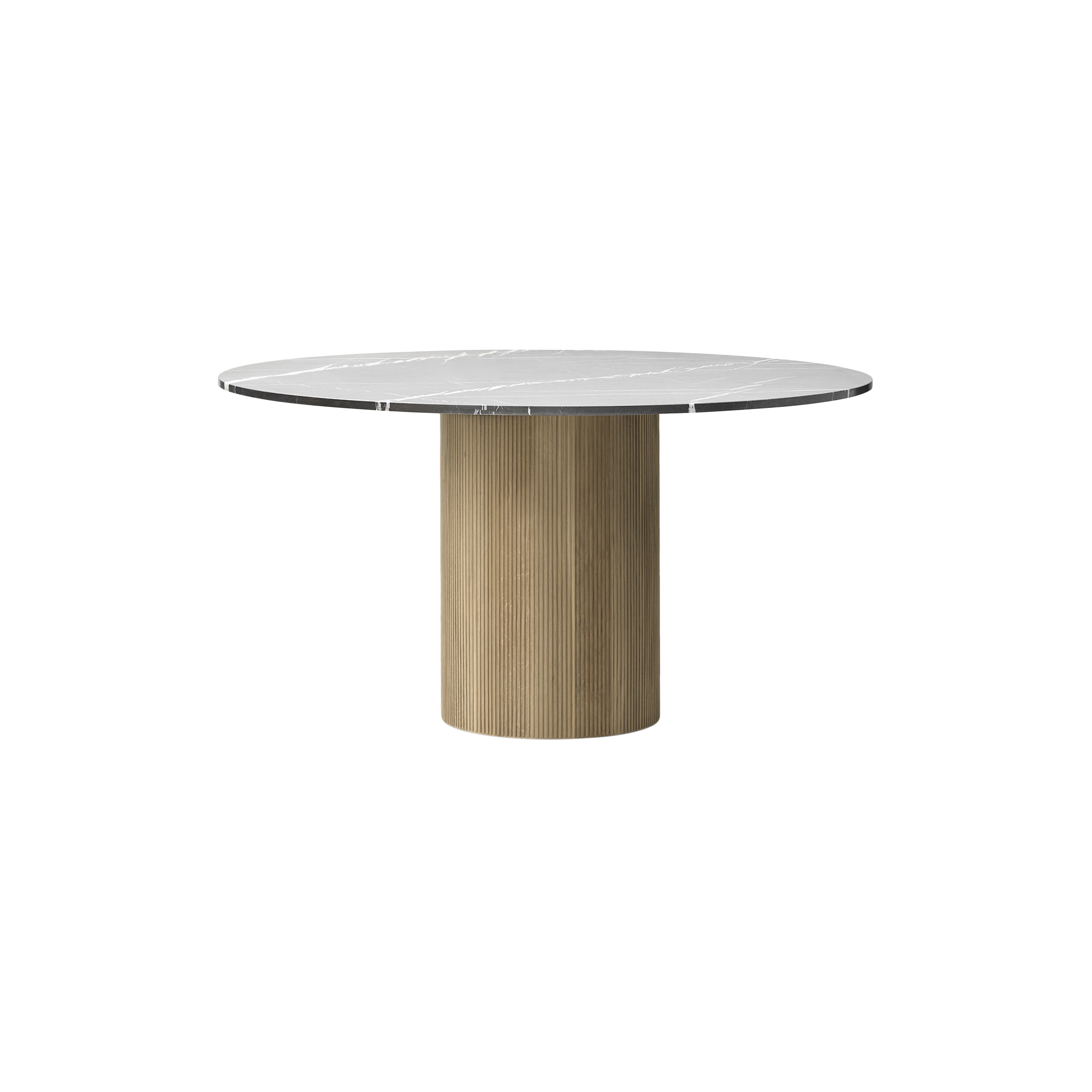 Vipp - VIPP494 Cabin Round Table, pietra grey/light oak, VIPP494/VIPP495 - Ø130 cm
