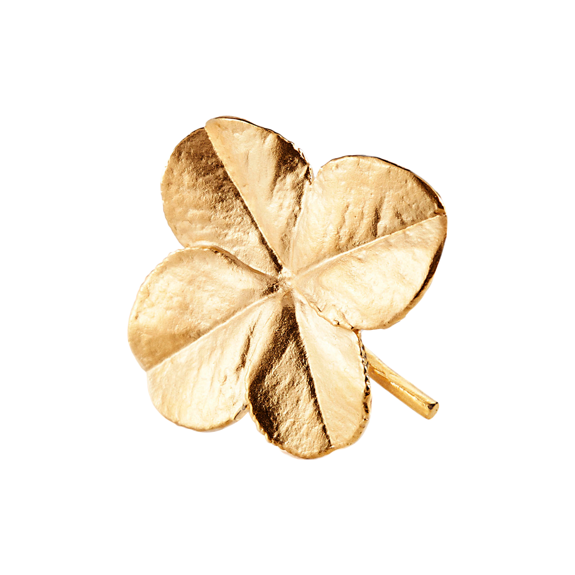 Flora Danica Jewellery - Firkløver broche, forgyldt