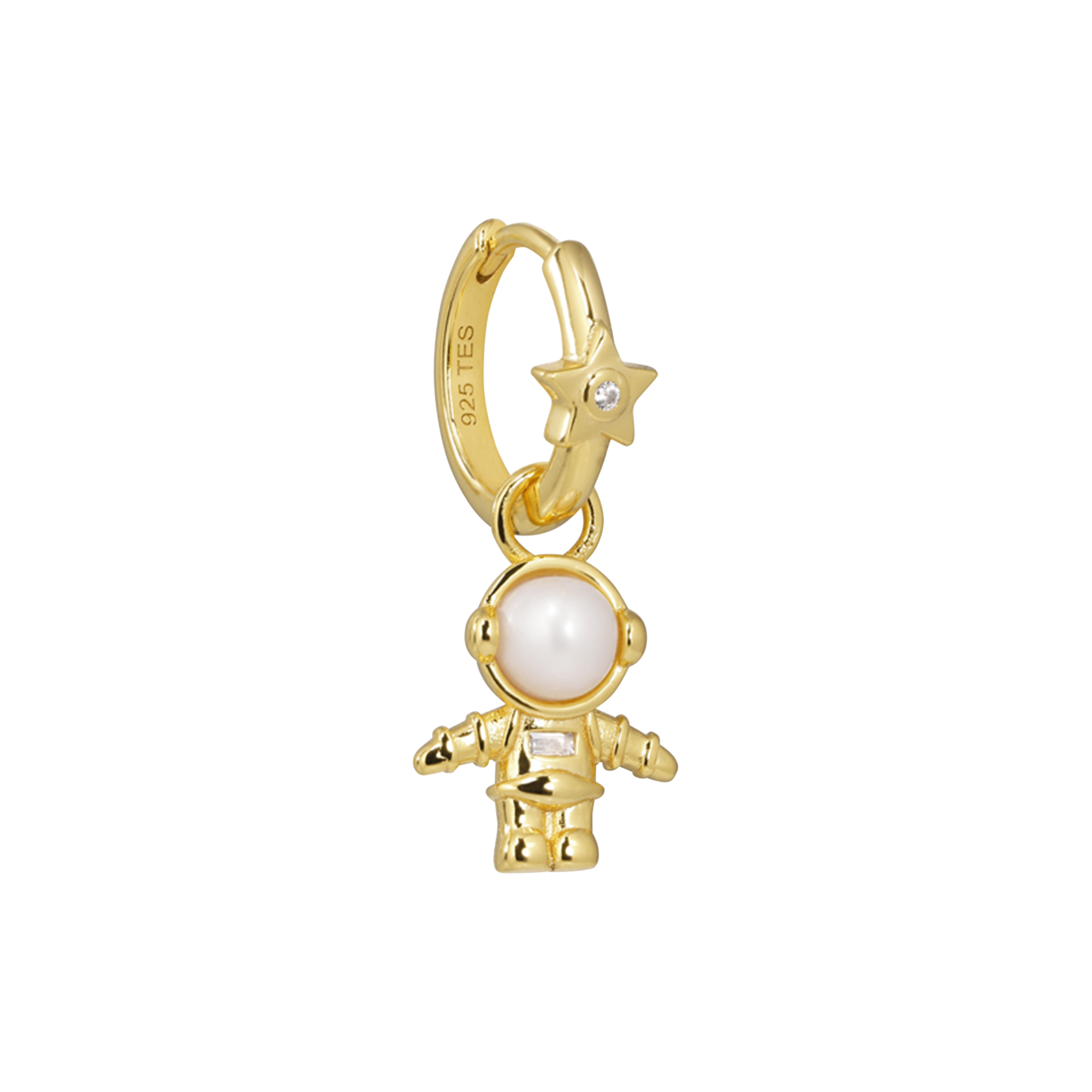 The Earring Shop - Astro Huggie, forgyldt