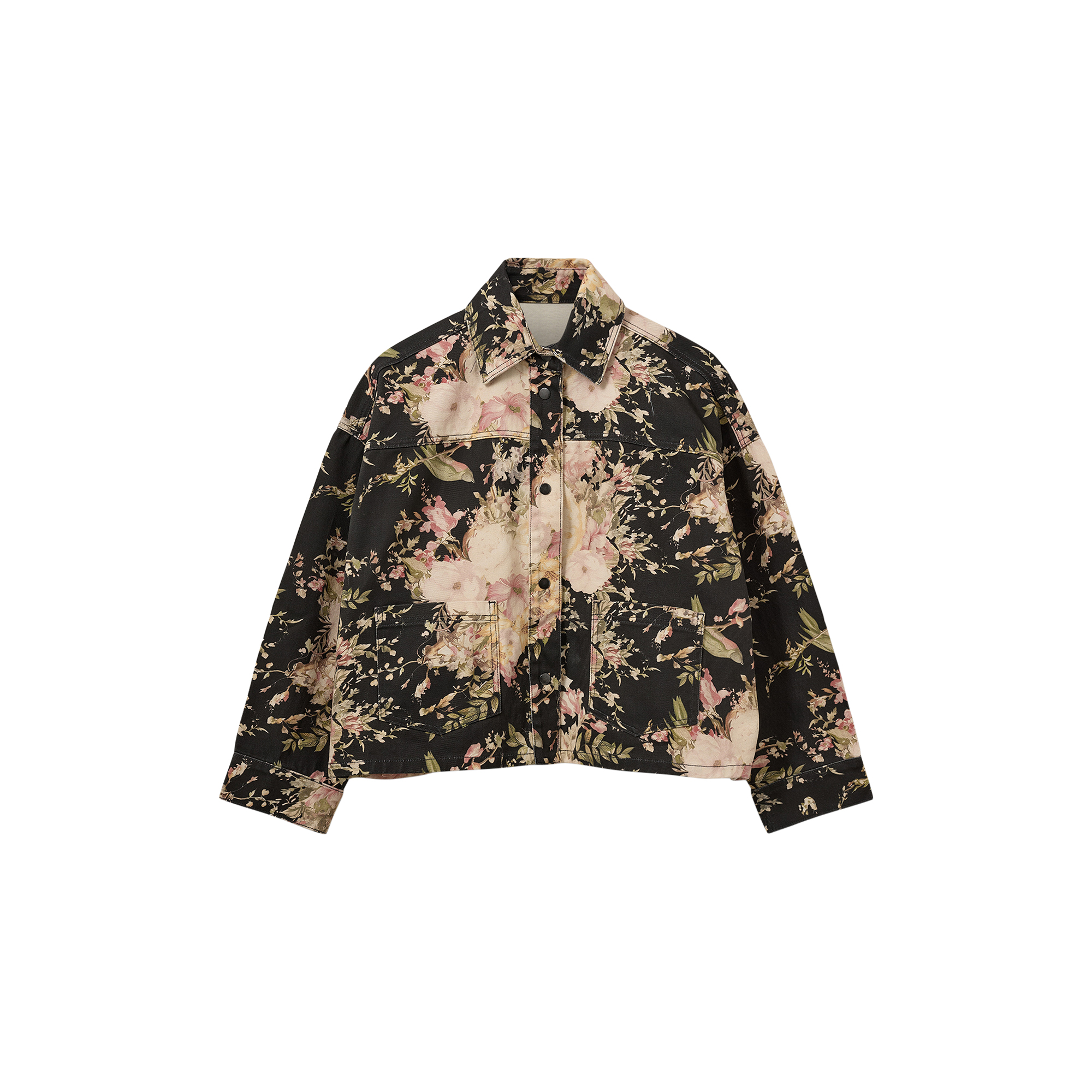 Sofie Schnoor - AmayaSW Boxy Denim Jacket, flower mix - Str. 40
