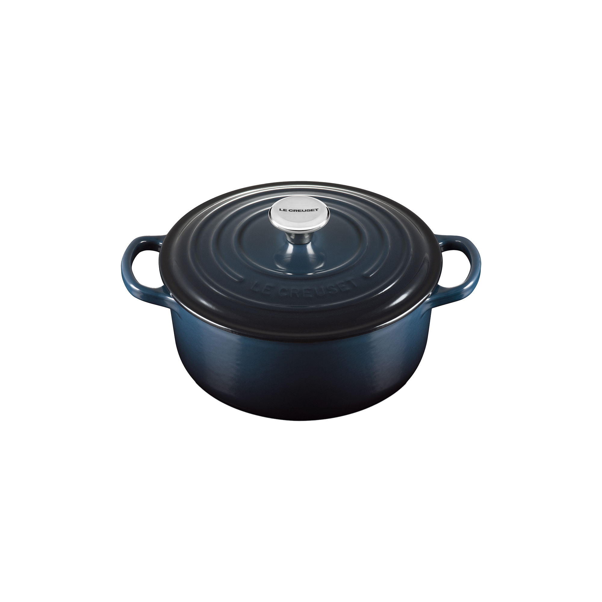 Le Creuset - Signature rund støbejernsgryde Ø 20 cm, nuit - Ø20 cm